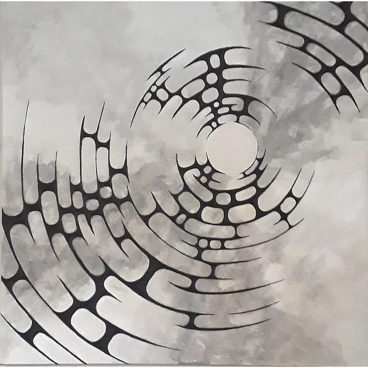 Fred Klingelhofer, "The Last Star", Acrylic on canvas, wood, 24 x 24 x 3 in.