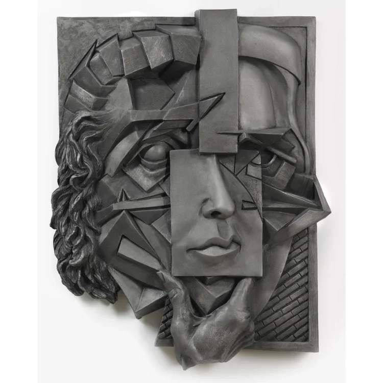 Suzanne Horwitz, "Façade", Cast aluminum, bas-relief, 21 x 24 x 4 in.