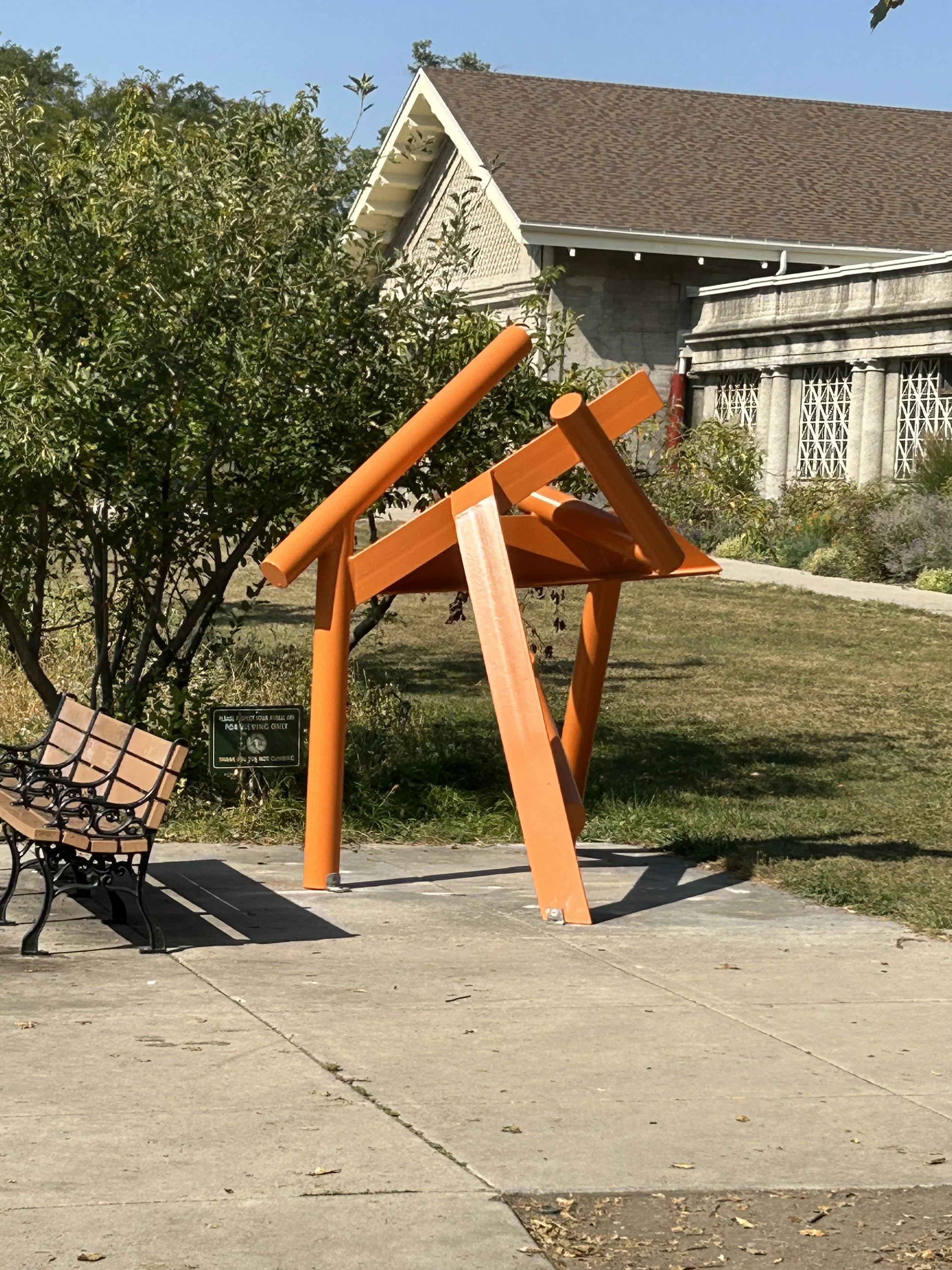 Marquette Park: Adam Garey, "Quatro", Cast aluminum, 10 x 3 x 3 ft.