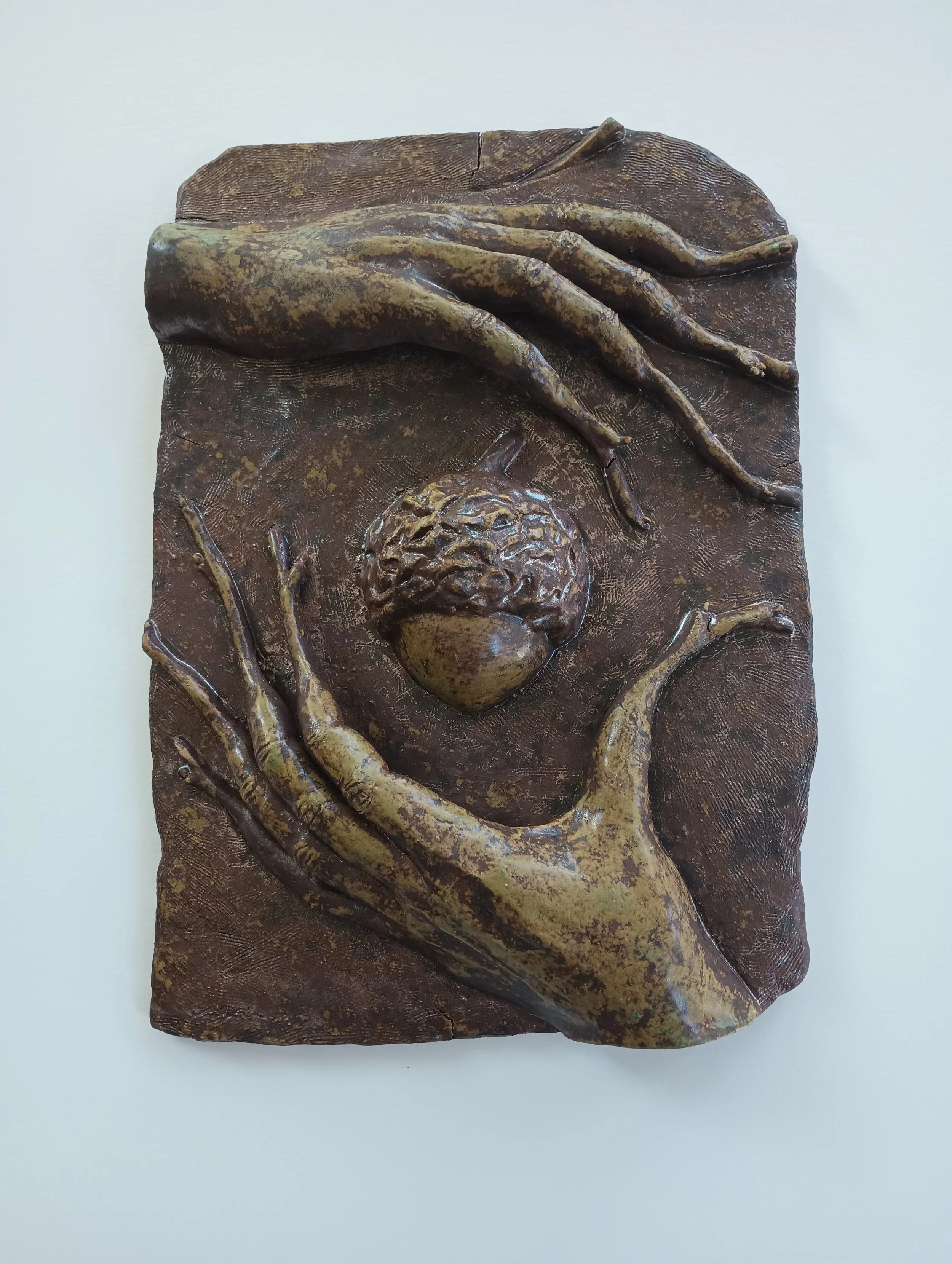 Vivian Visser, "Wellspring", Stoneware, 13 x 9.5 x 2 in.  www.vivianviser.com