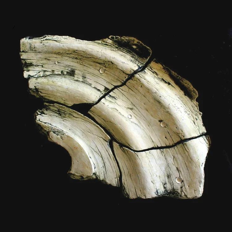 Boruch Lev, "Search for the Center of the Universe", White clay, 30 x 30 in.