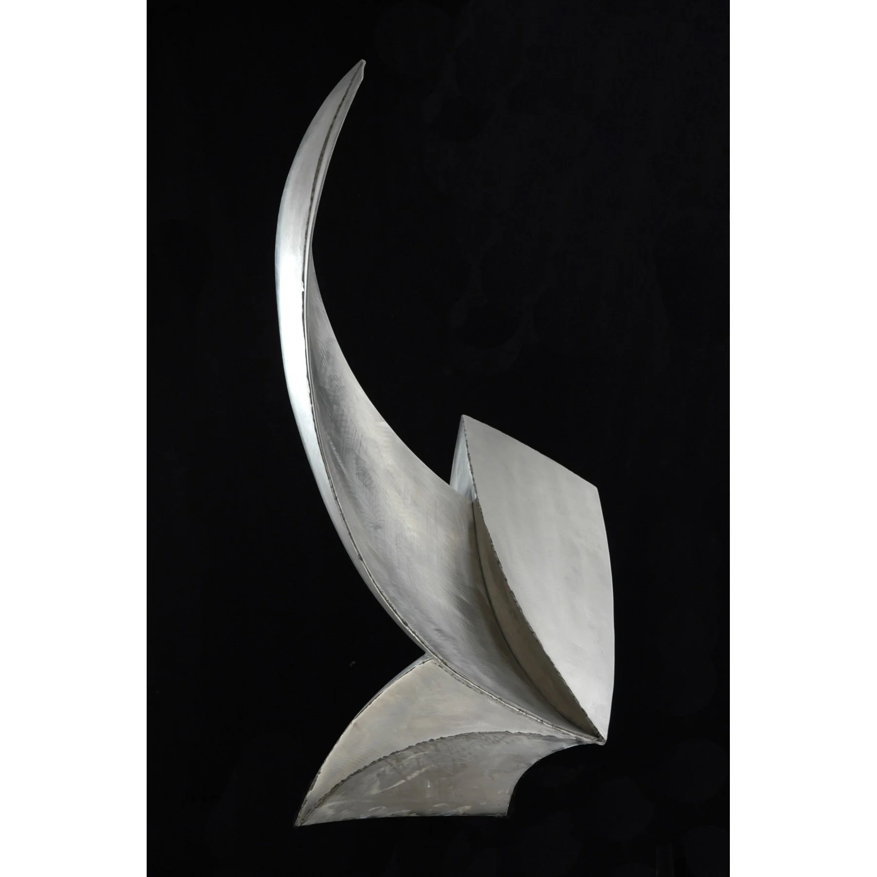 "Come About" by David Noguchi, Fabricated stainless steel, 36 x 24 x 19 in.