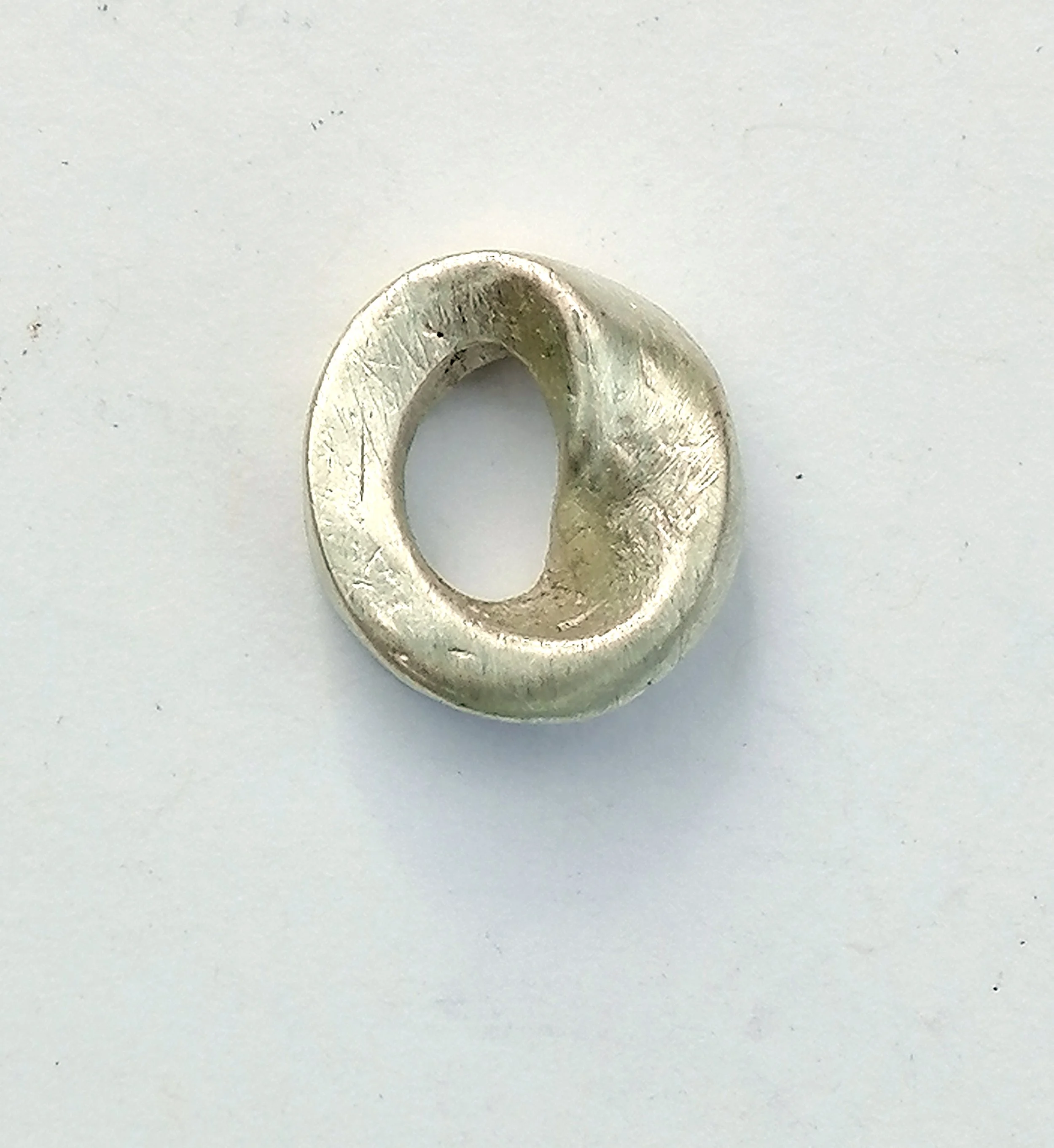 Plamen Yordanov, "Moon Infinity #2", Silver cast, 7/16 in. dia.
