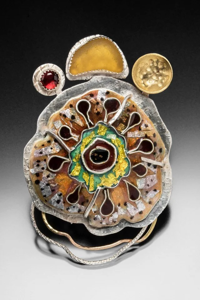 "Growth and Decay" by Indira Johnson, Ceramic, mixed media, 20 x 12 x 9 in.