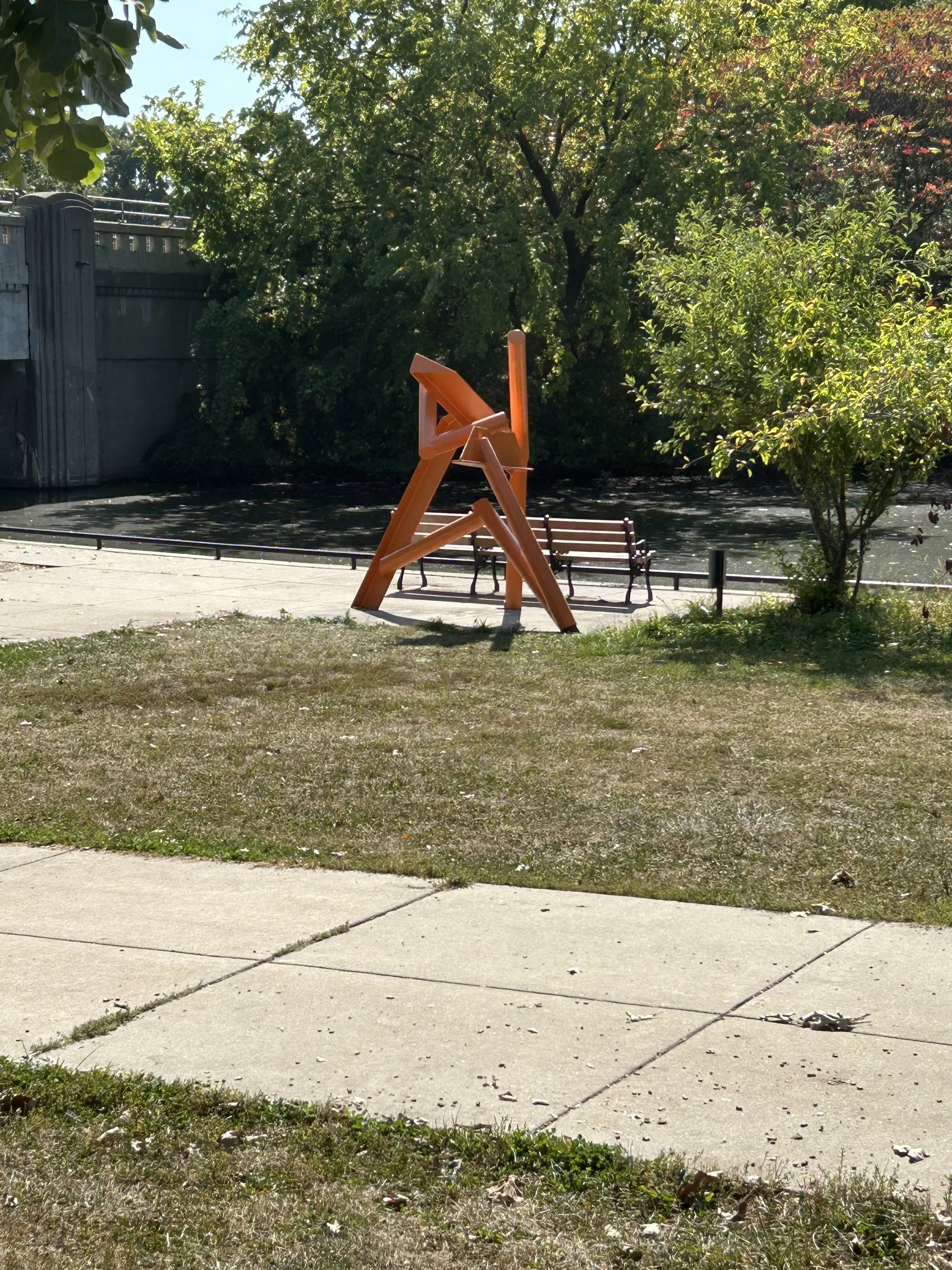 Marquette Park: Adam Garey, "Quatro", Cast aluminum, 10 x 3 x 3 ft.