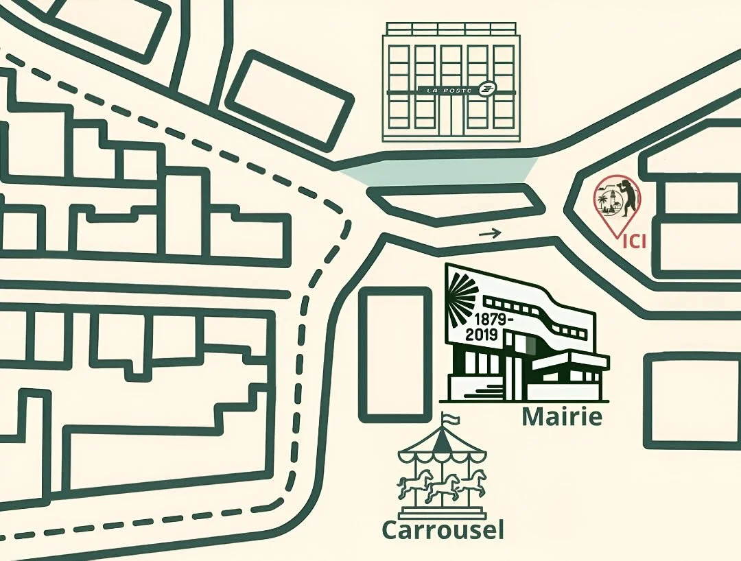 &Agrave; disposition une carte avec notre localisation pour de meilleures rep&egrave;res