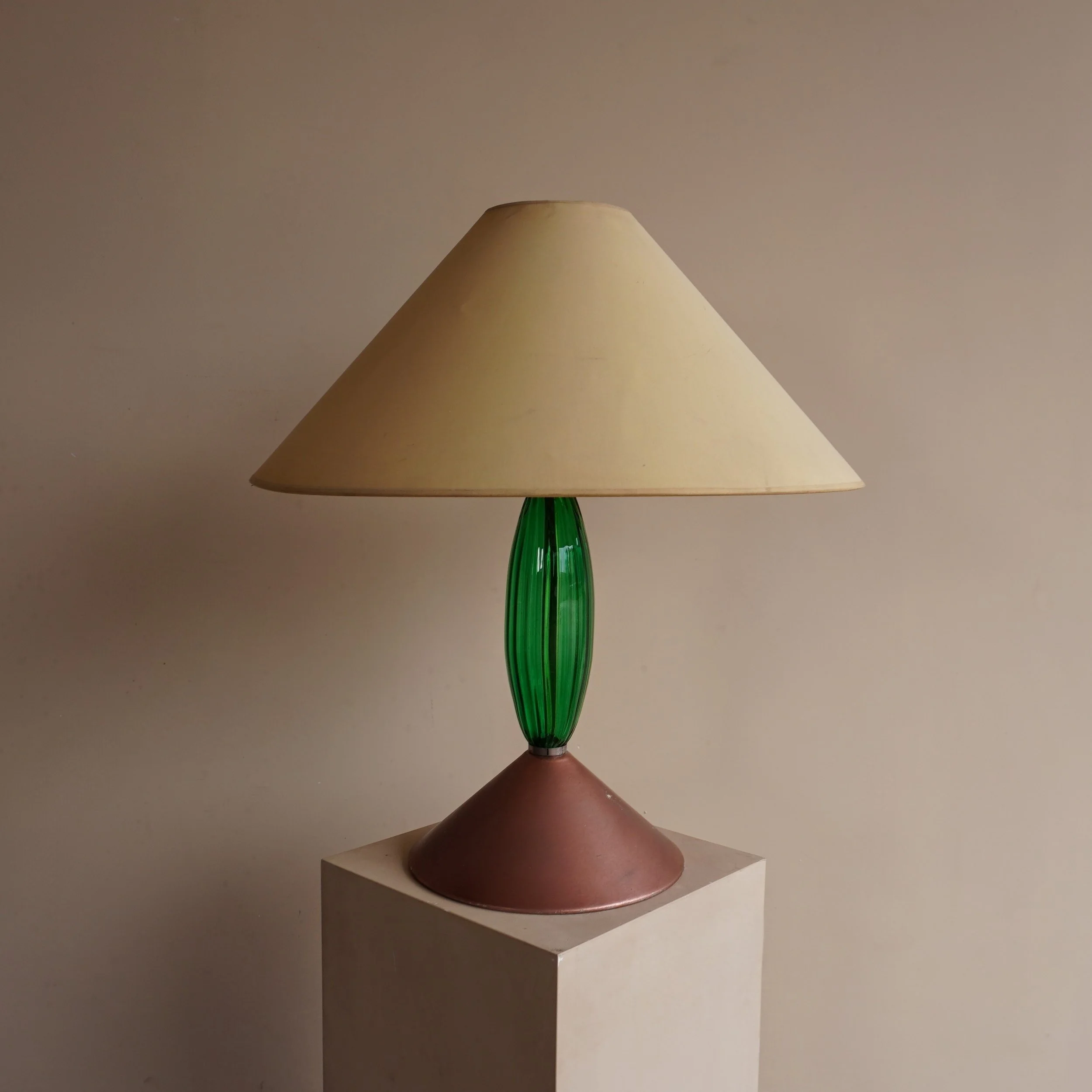 Glass and Copper Lamp