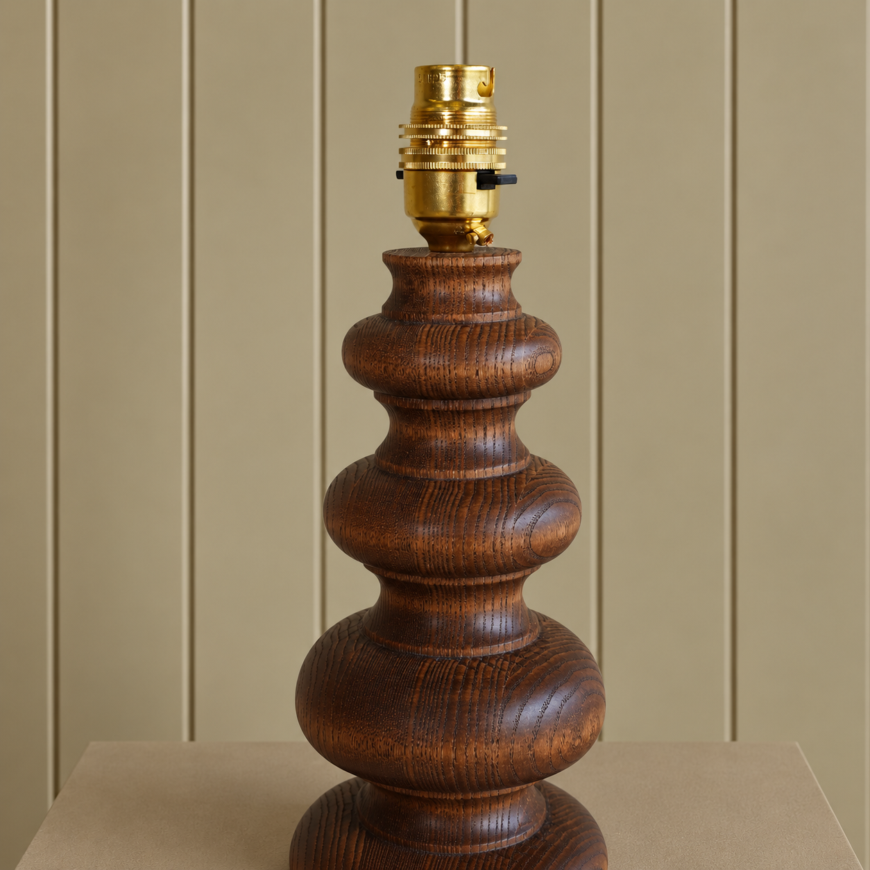 Walnut Sculptural Lamp Base and Brass Socket.png