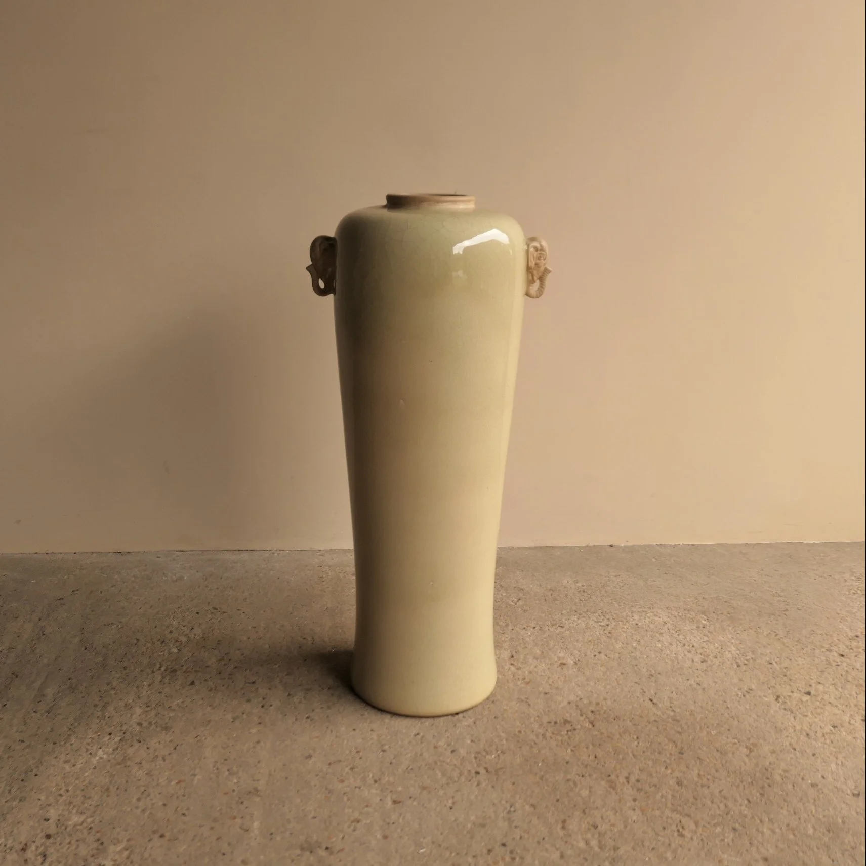 Large Ceramic Vase (Elephant Detailing)