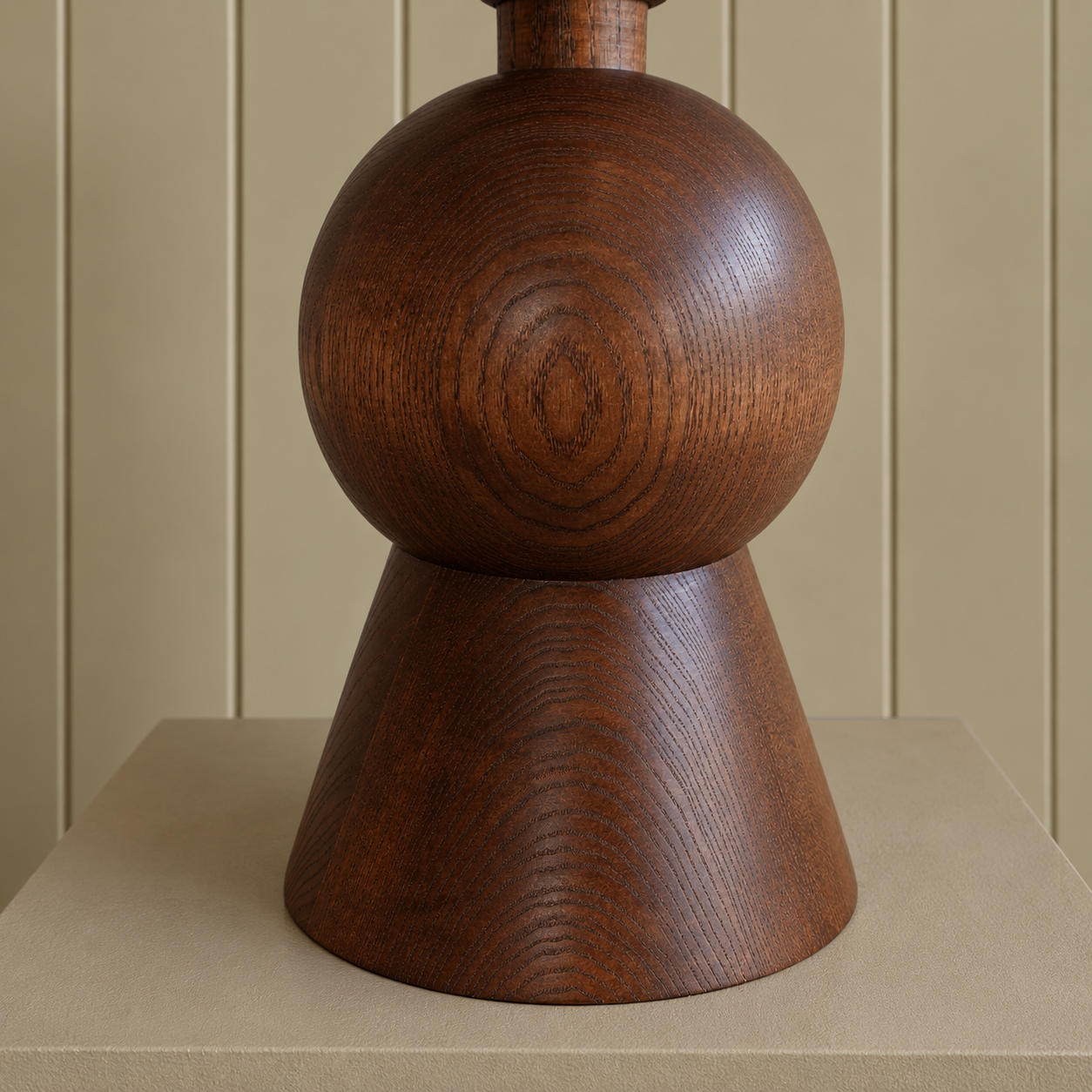 Walnut Wood Sculpture on Pedestal.png