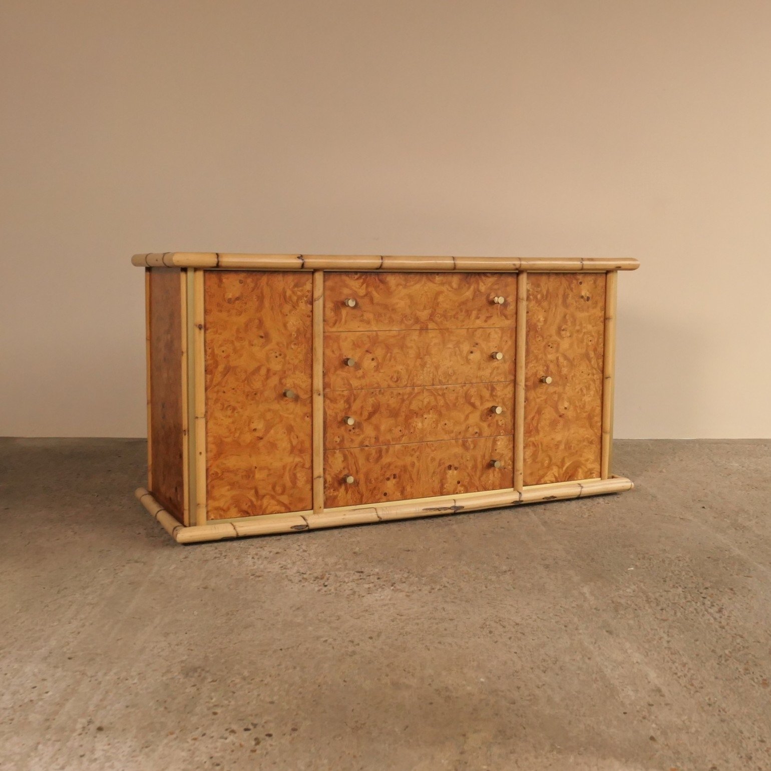 Burl Bamboo Sideboard