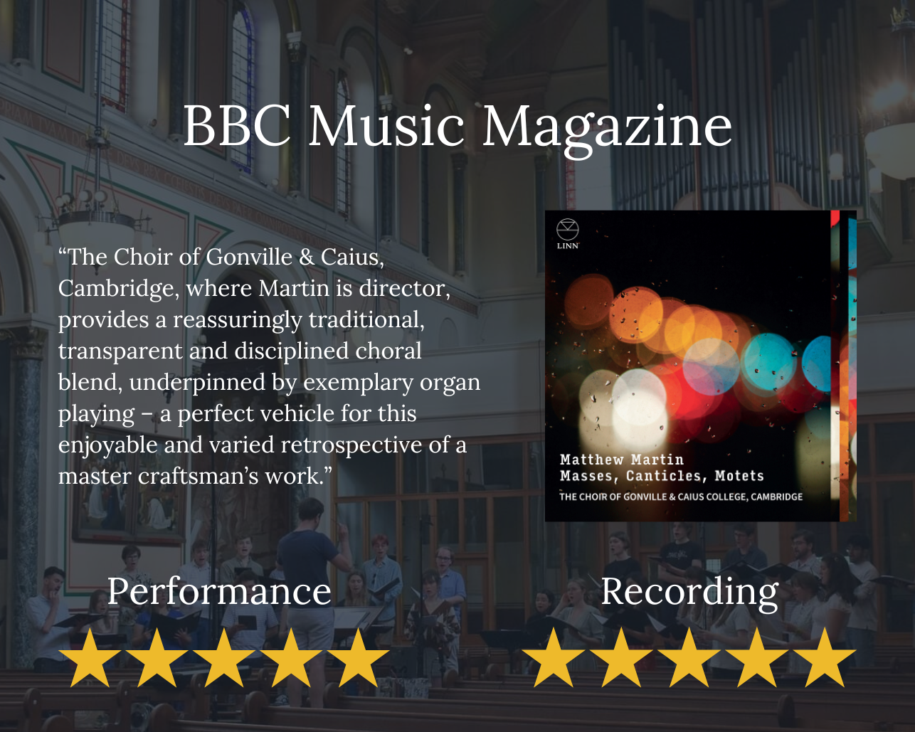 Double five star review from BBC Music Magazine
