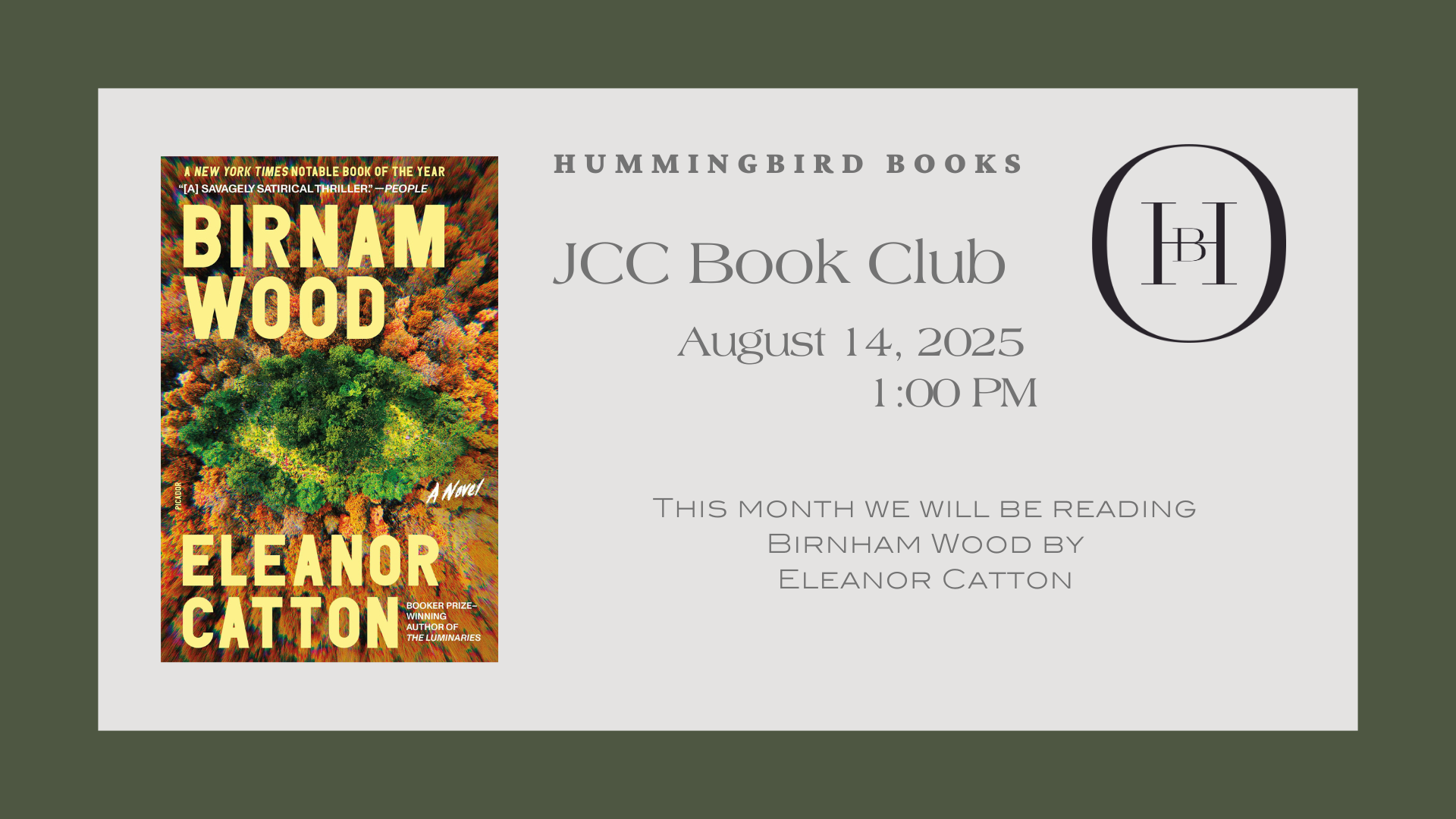 JCC Book Club August