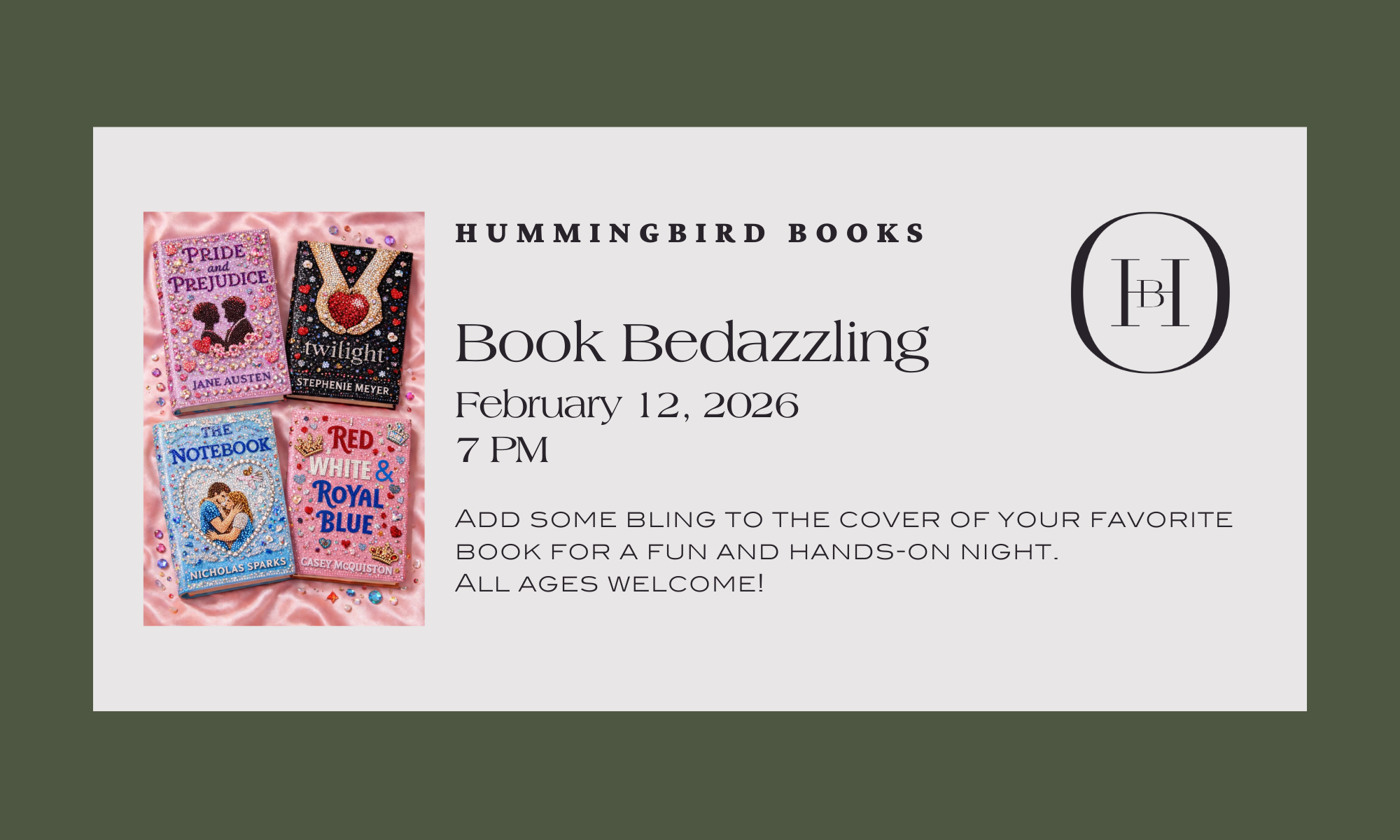Valentine Event: Book Bedazzling