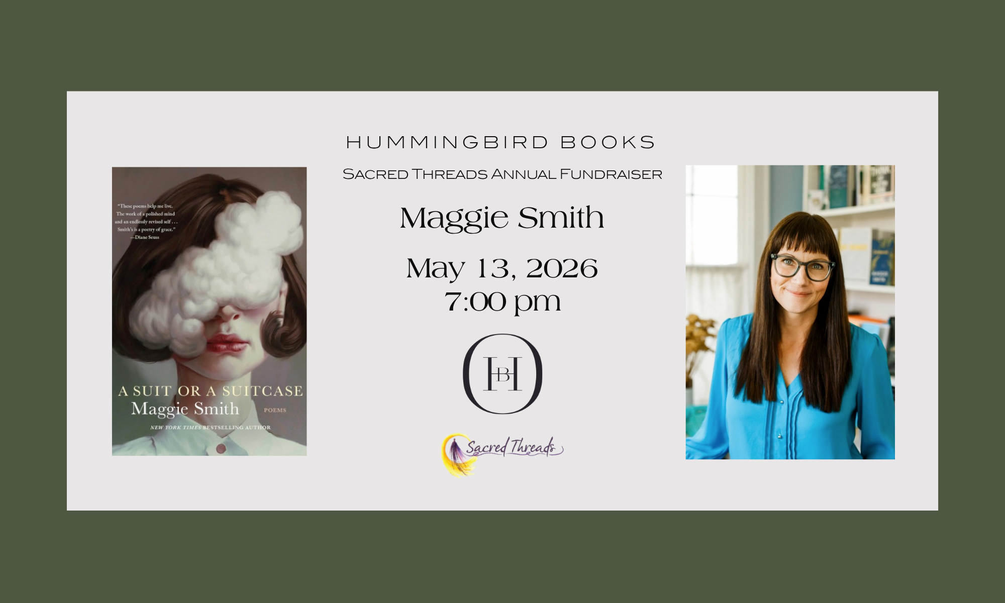 Sacred Threads Fundraiser: An Evening with Maggie Smith