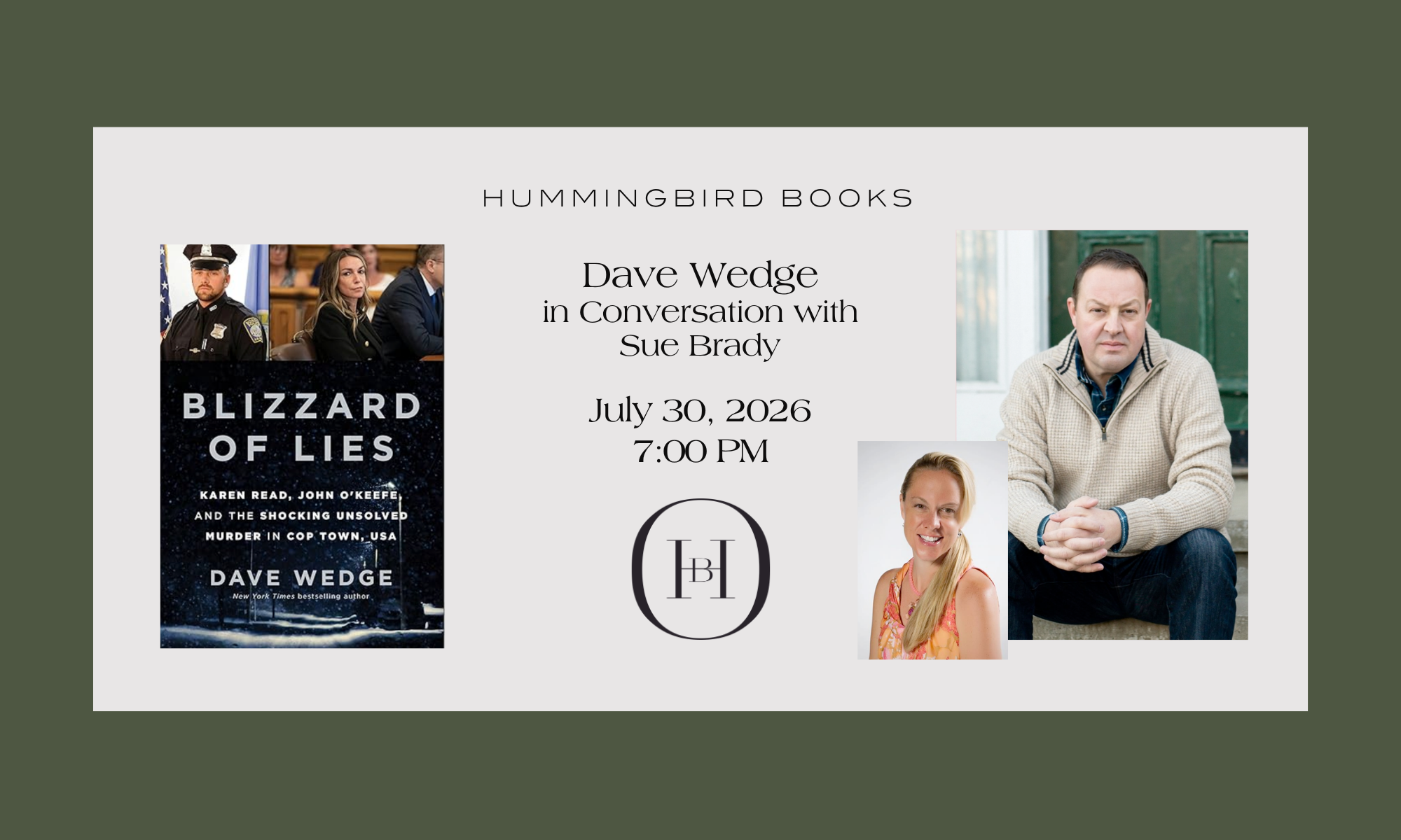 An Evening of Conversation with Dave Wedge (moderated by Sue Brady)