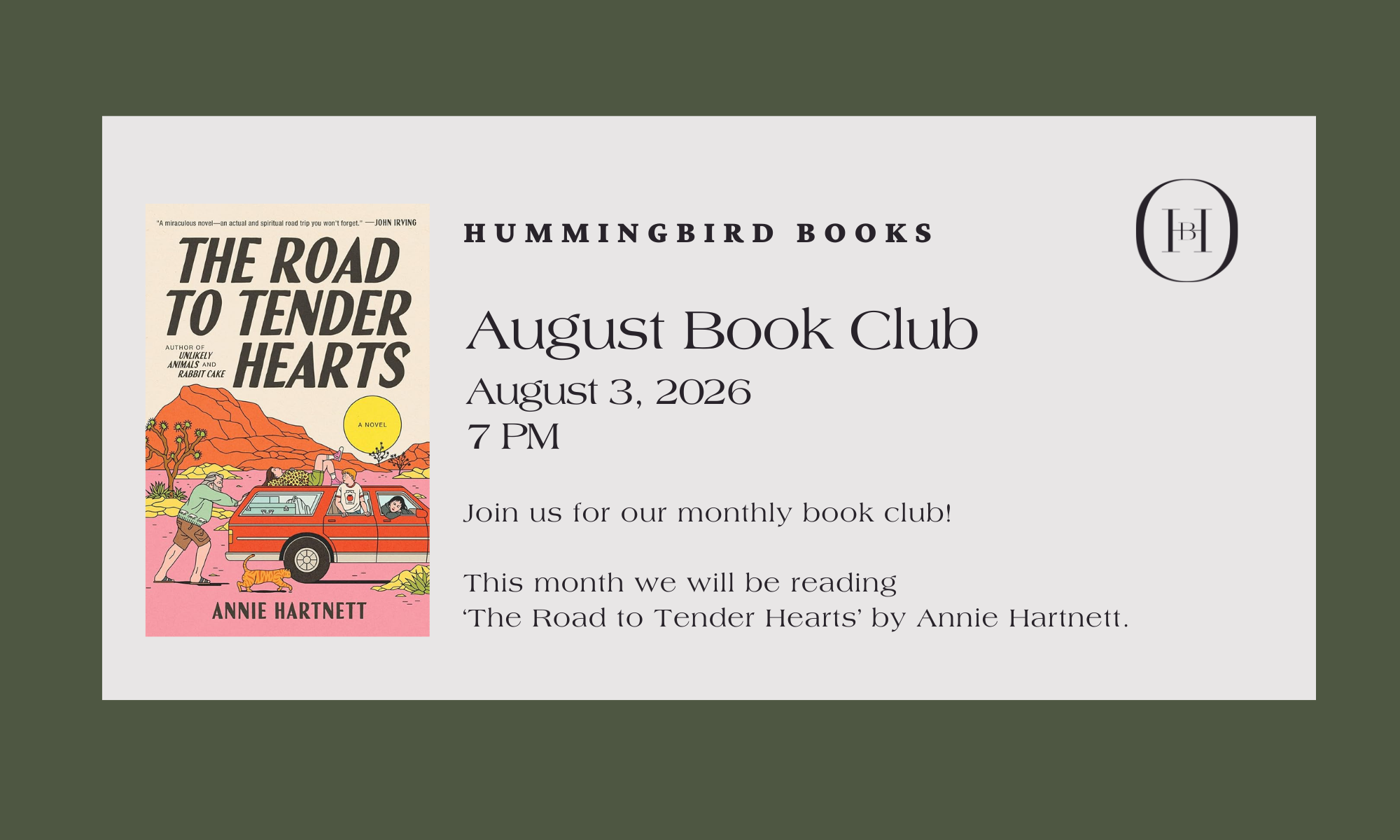 August Book Club: The Road to Tender Hearts