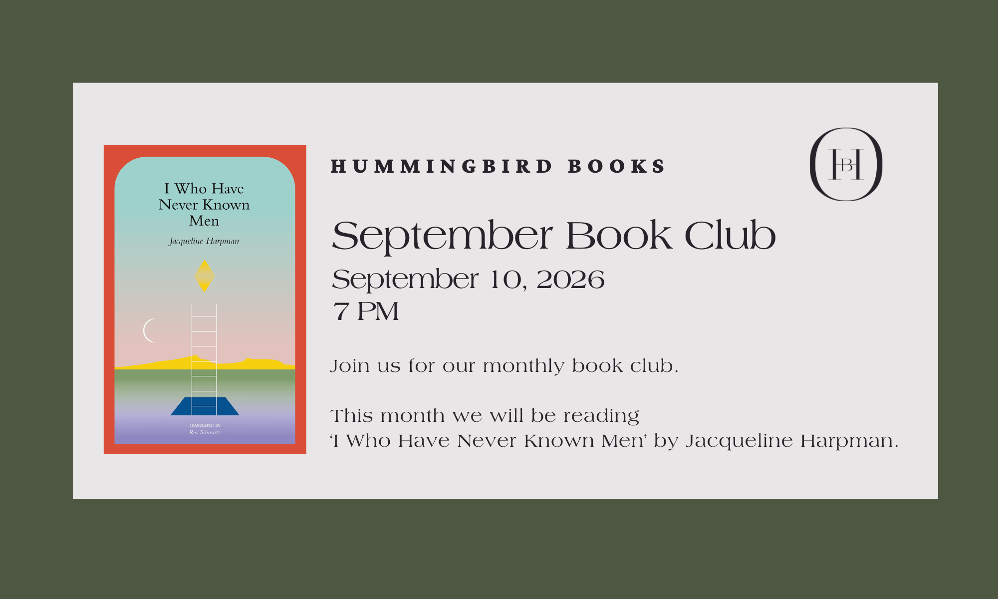 September Book Club: I Who Have Never Known Men