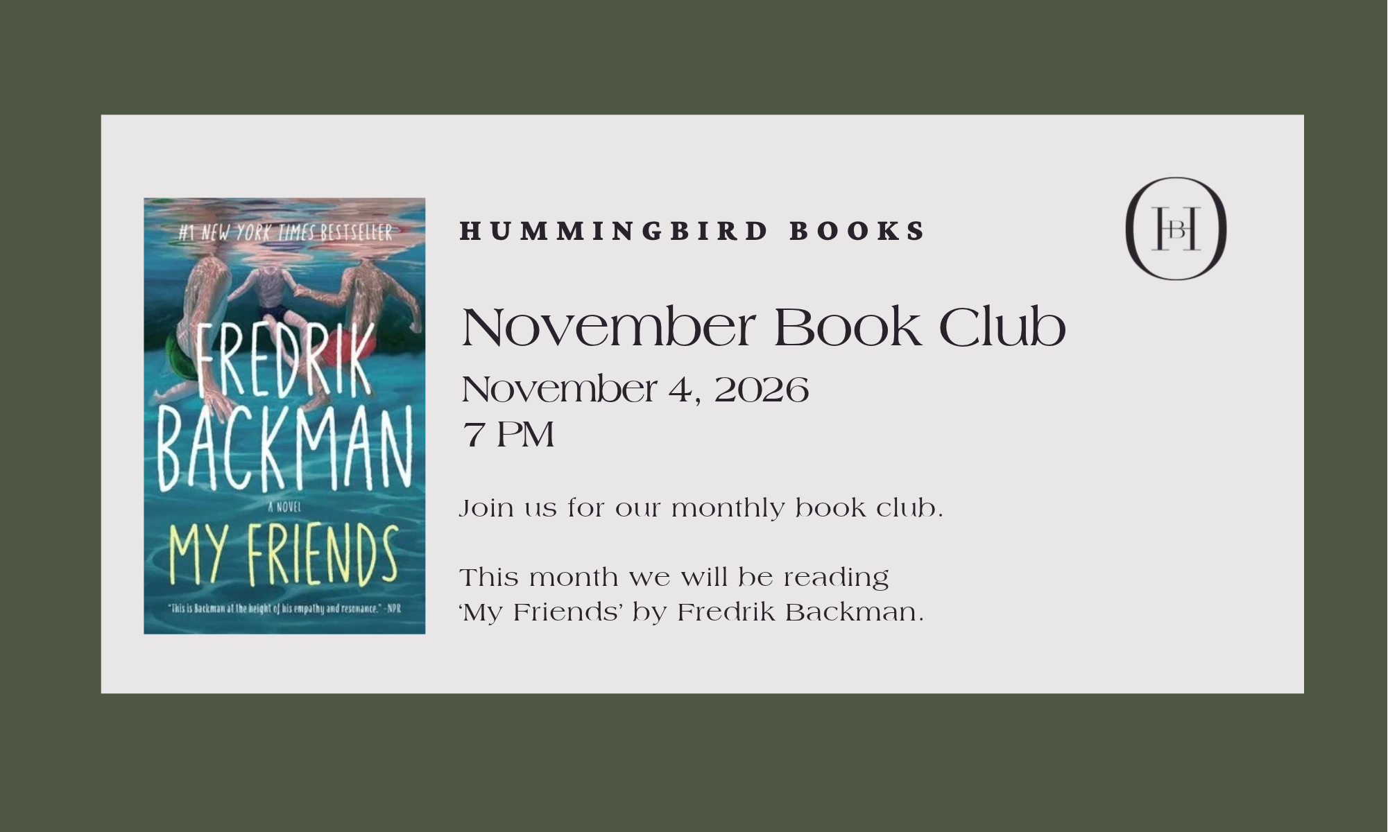 November Book Club: My Friends