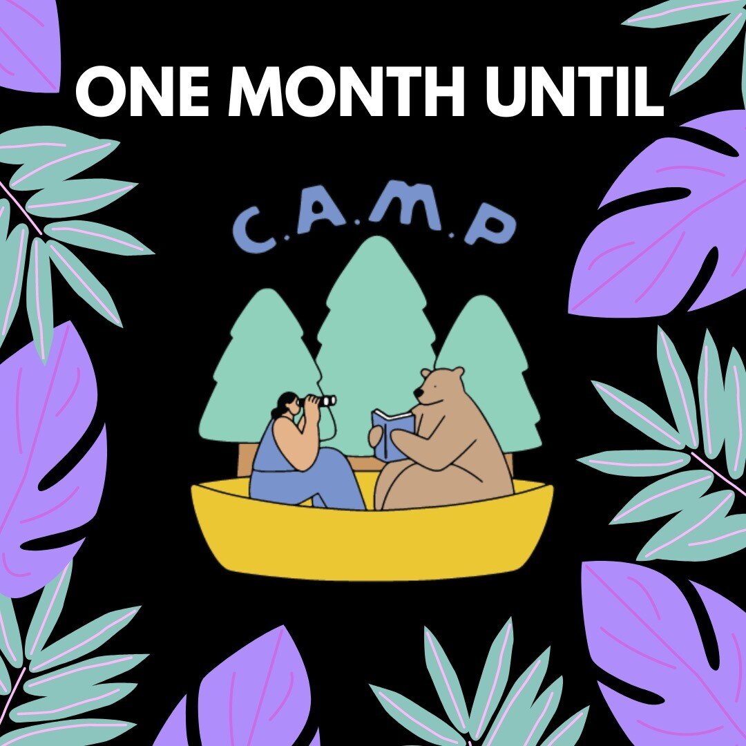 CAMP is ONE MONTH from today!!! 

If you&rsquo;ve been considering attending but haven't yet taken the plunge, you have until May 26th to sign up! It will be a weekend full of campfire songs, swimming, learning from amazing workshop hosts, trivia, an