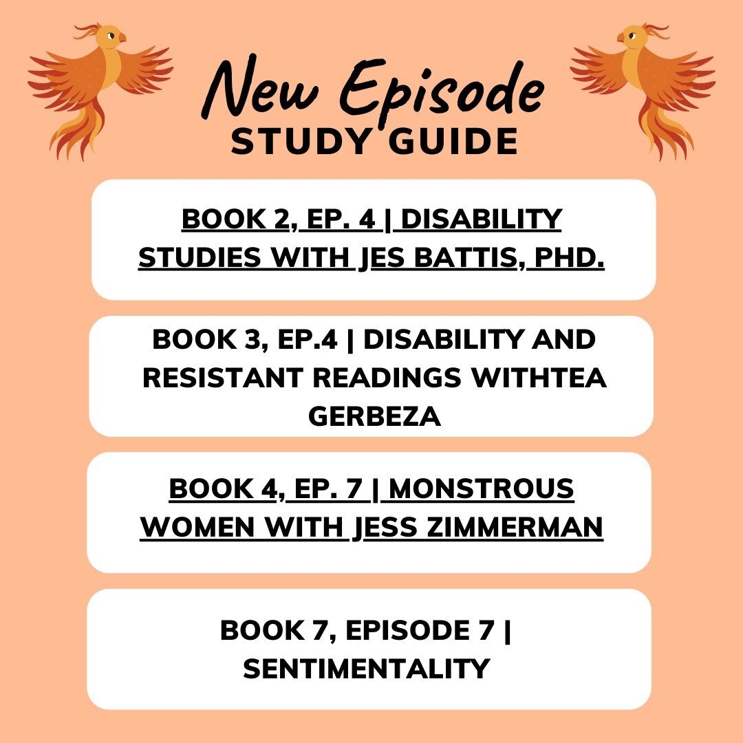 Get ready for tomorrow's episode featuring Aubrey Gordon by brushing up on these topics we covered in previous seasons! 

Episode Study Guide: 
Witch, Please Book 2, Ep. 4 | Disability Studies with Jes Battis, PhD.
Witch, Please Book 3, Ep.4 | Disabi