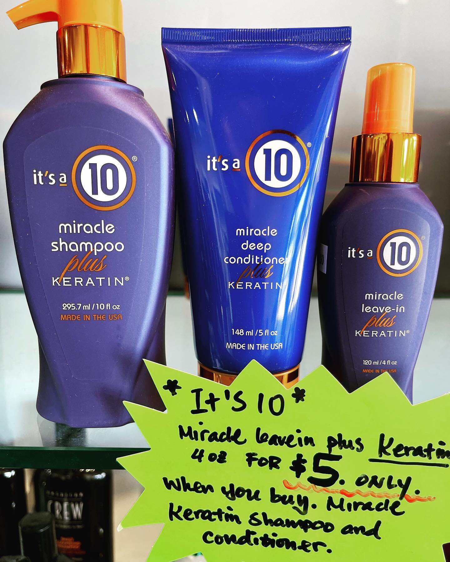 For ONLY $5 It&rsquo;s A 10 miracle leave-in plus keratin (4oz) when you buy It&rsquo;s A 10 miracle keratin shampoo and conditioner together.
