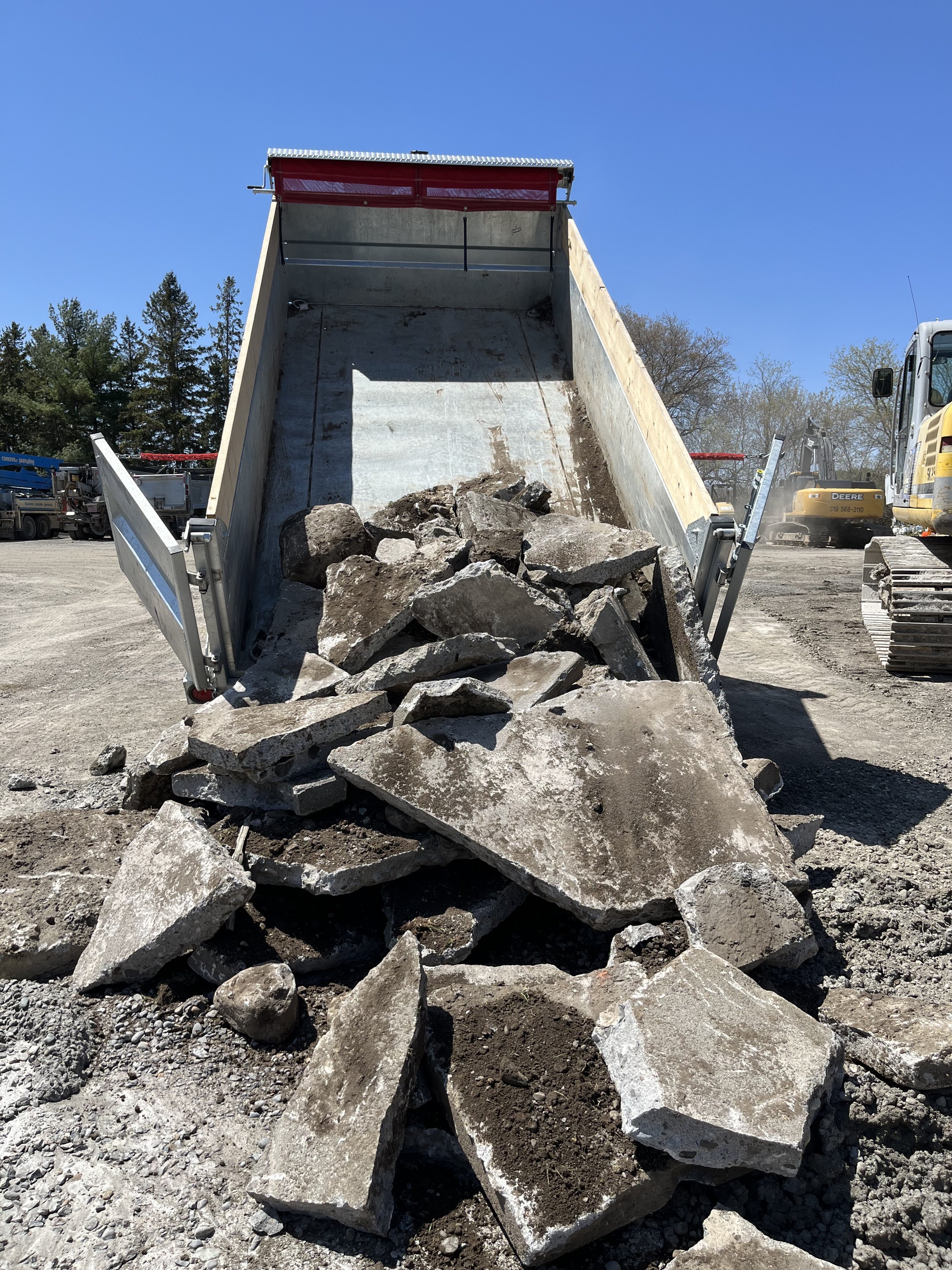 Concrete walkway removed to make room for a new one!