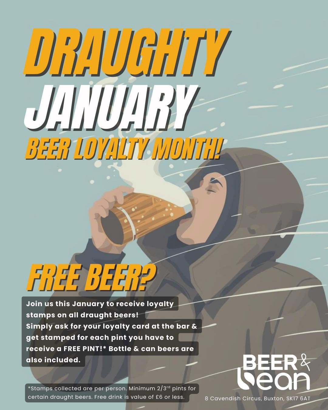 😱 FREE BEER? 😱

That&rsquo;s right! You can now get your beer loyalty cards stamped on draught beers throughout January! 🥳

Pick up your loyalty card from the bar if you don&rsquo;t already have one &amp; start collecting today 🍻