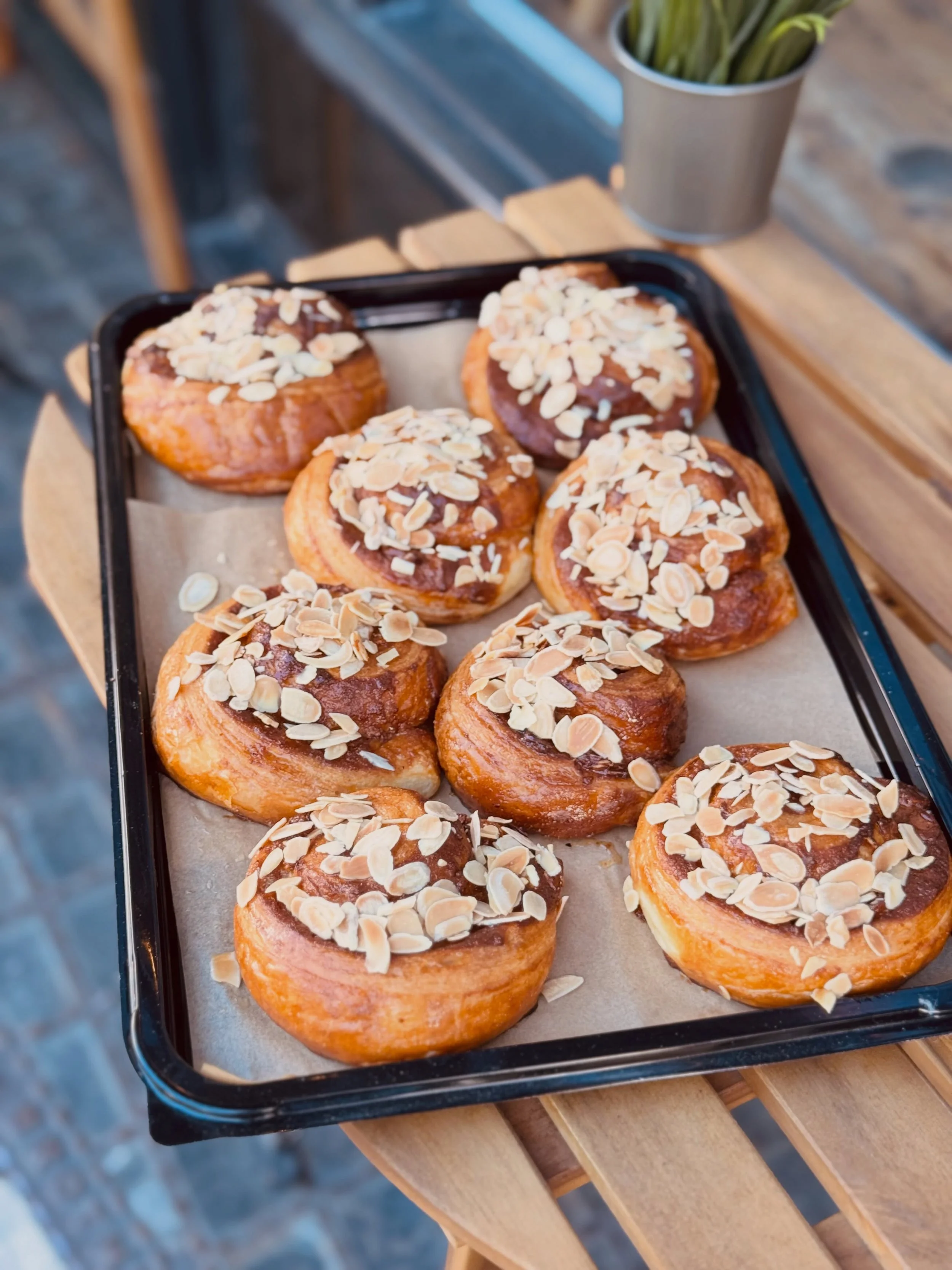 Mornings are for locally baked pastries and locally roasted coffee 🙌🏼

These &lsquo;Almond Frangipane&rsquo; are a delicious addition to our cake display and are a must try 😋

Sit in and enjoy or grab on the go. Doors are open from 9am ☕️☕️☕️