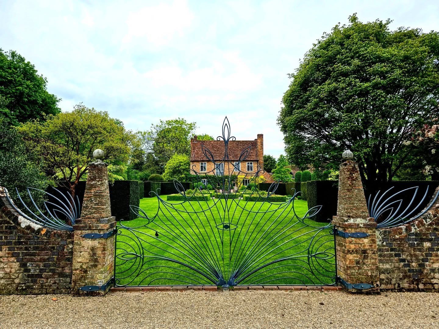 Entrance gate to the Manor House at Ayott St.Lawrence.  These stunning gardens will be open to the public on the 17th of May as part of the National Garden Scheme. It has been a privilege to make so many beautiful pieses for this classic English gard