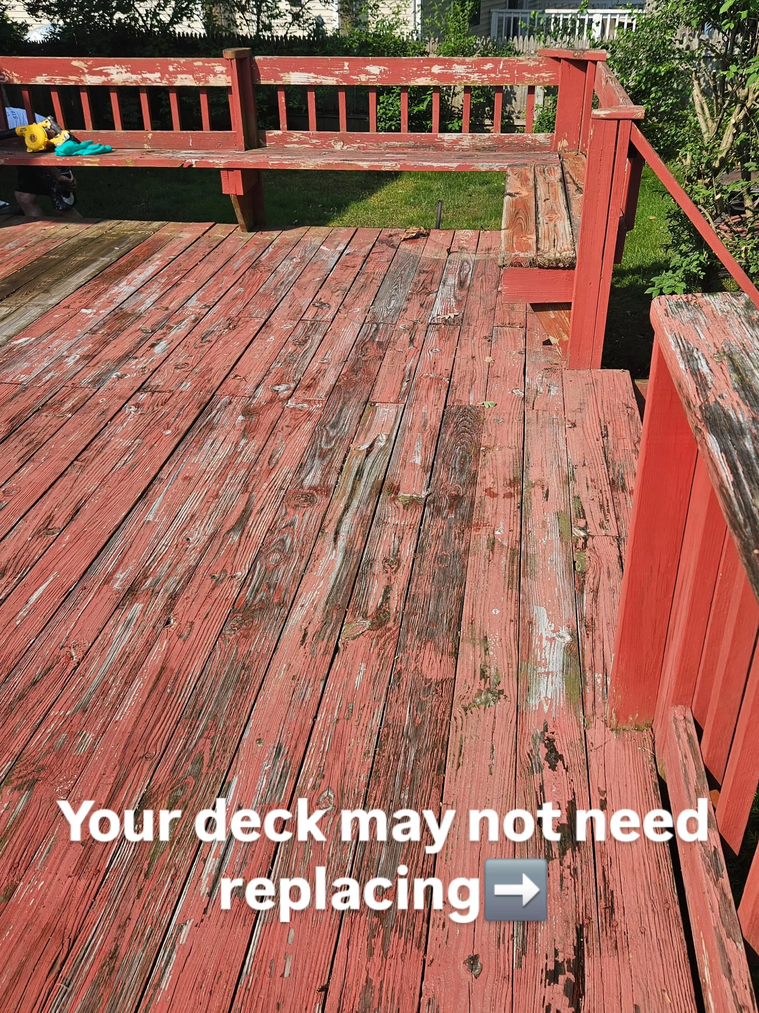 Your deck may not need to be replaced &mdash; sometimes it just needs the right prep, products, and finish.

This deck was weathered, worn, and ready for a refresh. We cleaned it up, prepped the surface, and brought it back with a fresh @cabotstain c