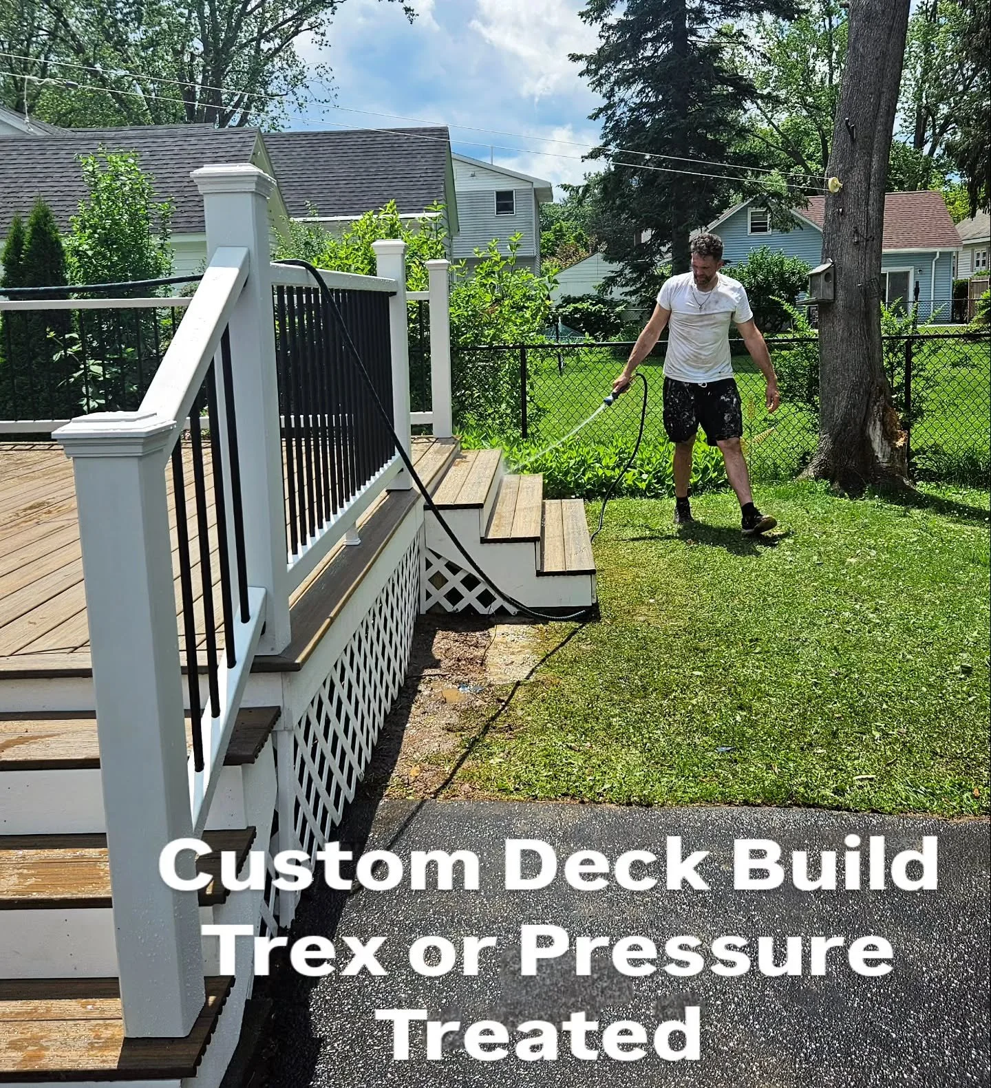 Deck season is here.

 Good pressure wash can make a big difference &mdash; removing buildup, freshening up the space, and getting the deck ready for stain, paint, or summer use
.
Need more than a refresh? We also handle deck repairs, staining, paint