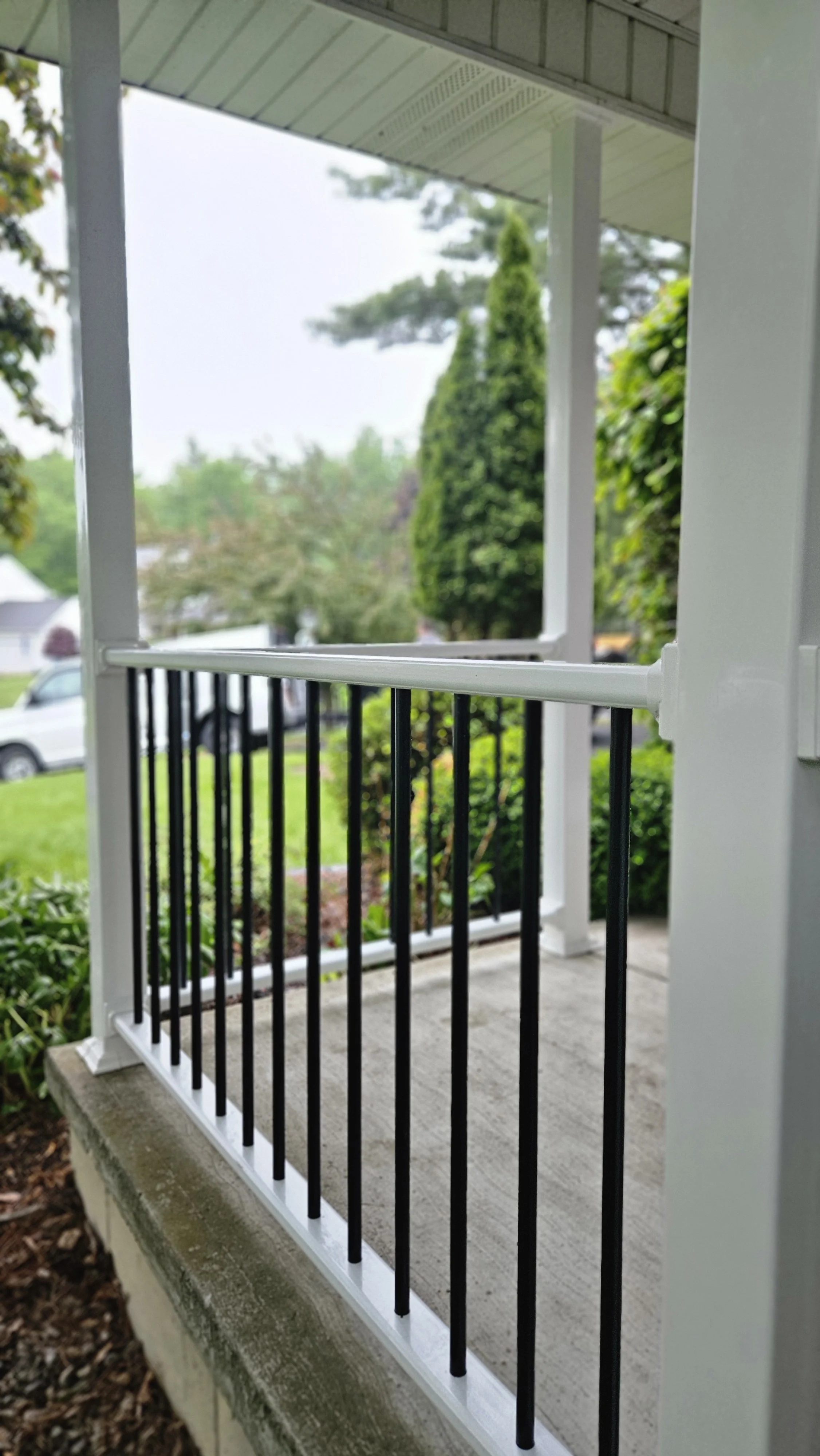 New Vinyl Railings with Black Spindles