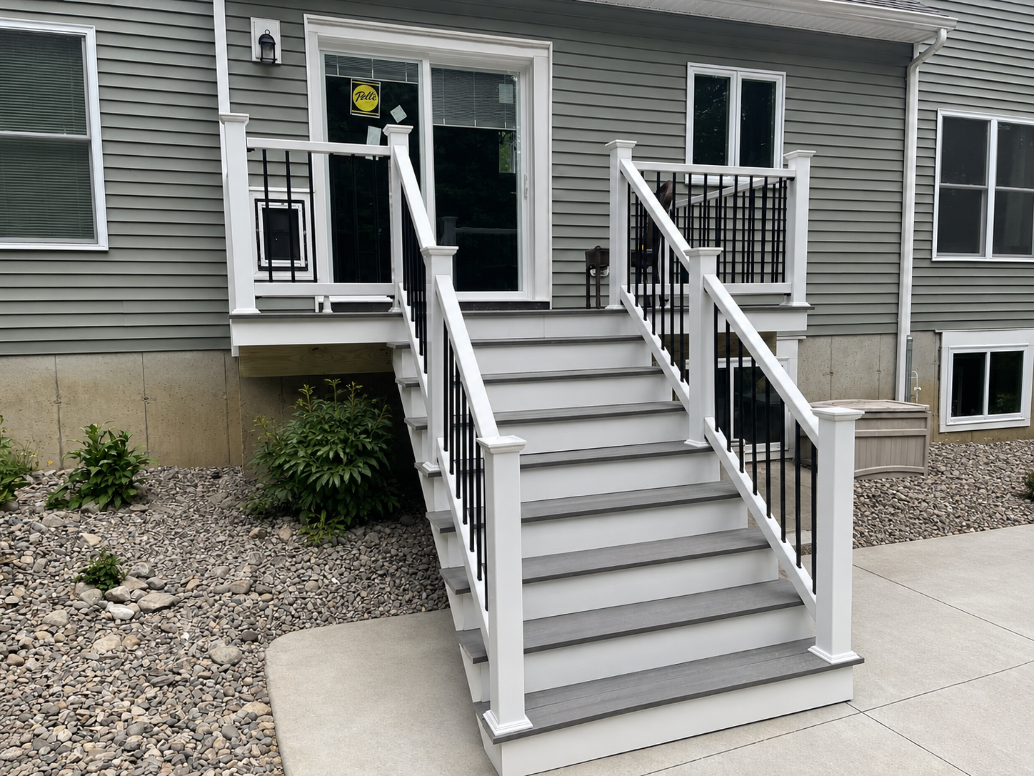 After/Full View
New Trex deck and stairs installation built from the ground up by Regional Remodeling. This project features composite decking, Trex railings, black balusters, and a clean exterior finish for a stronger, safer, and more updated backya