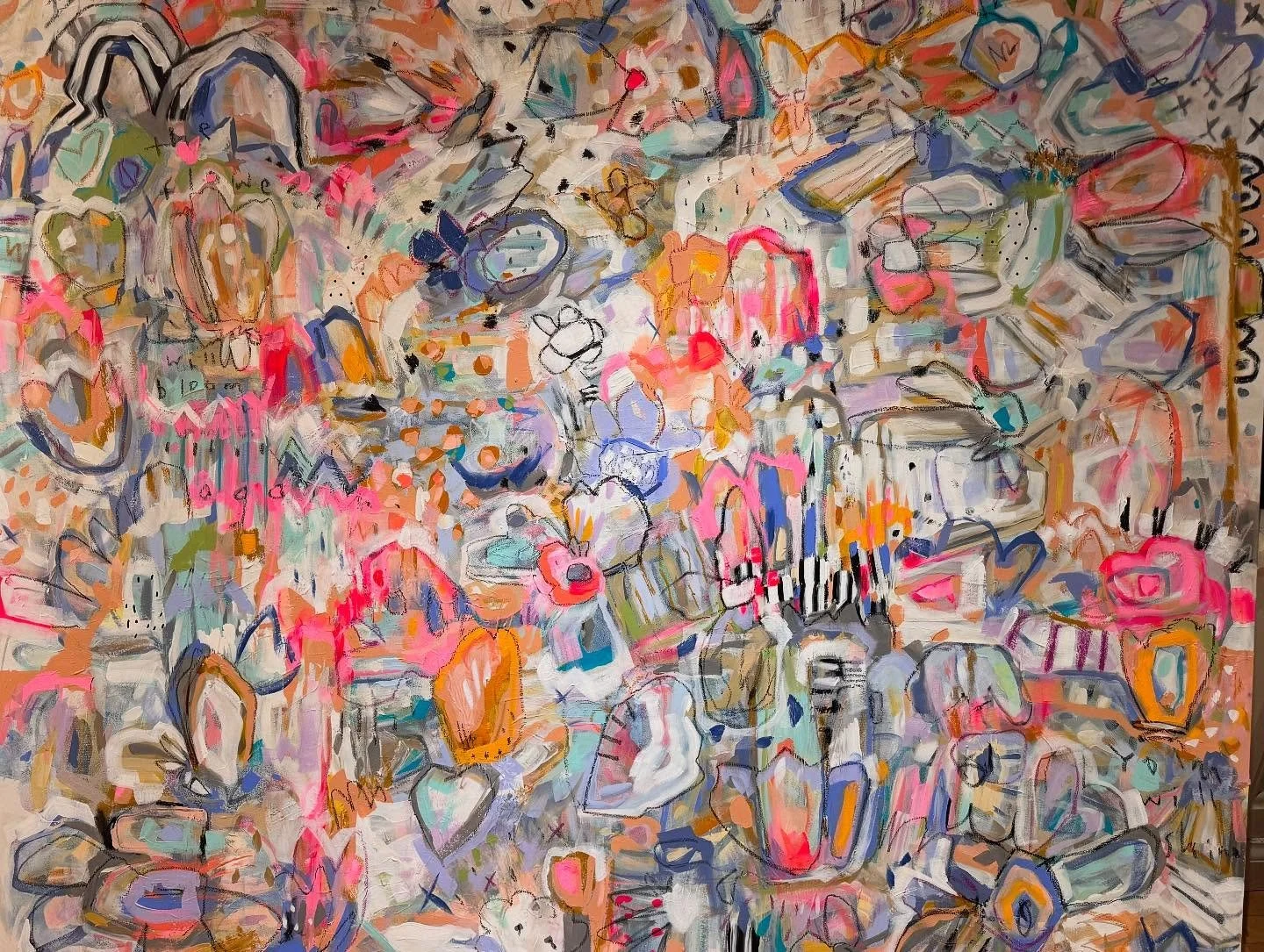 &lsquo;The flowers will bloom again&rsquo;, 60x72&rdquo;. Subtle and yet meaningful, this painting has been so many things over so many months with layer upon layer of composition that never felt quite right&hellip;until it did. The worlds &lsquo;the