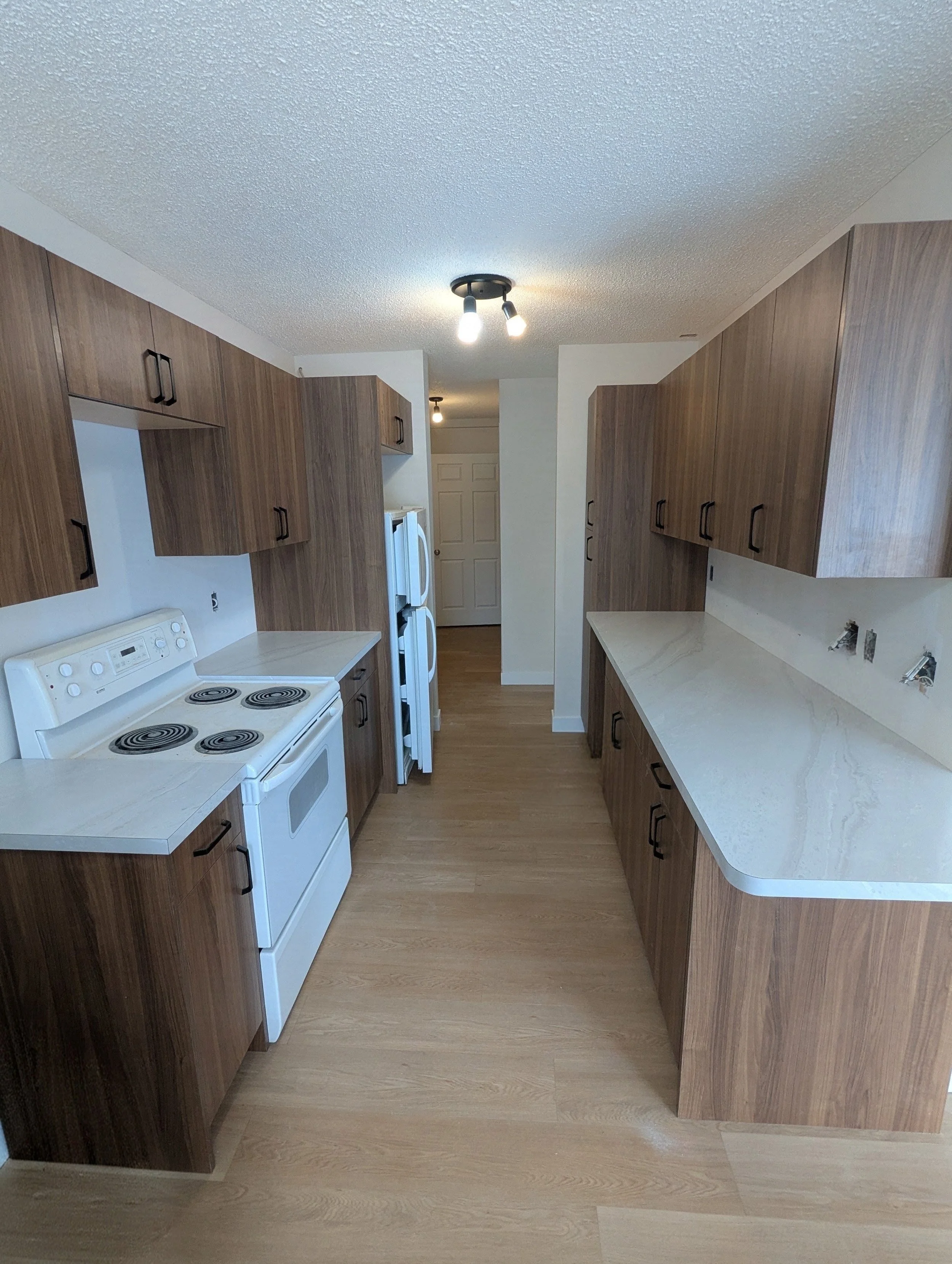 Condo reno
-new cabinets with a laminate countertop