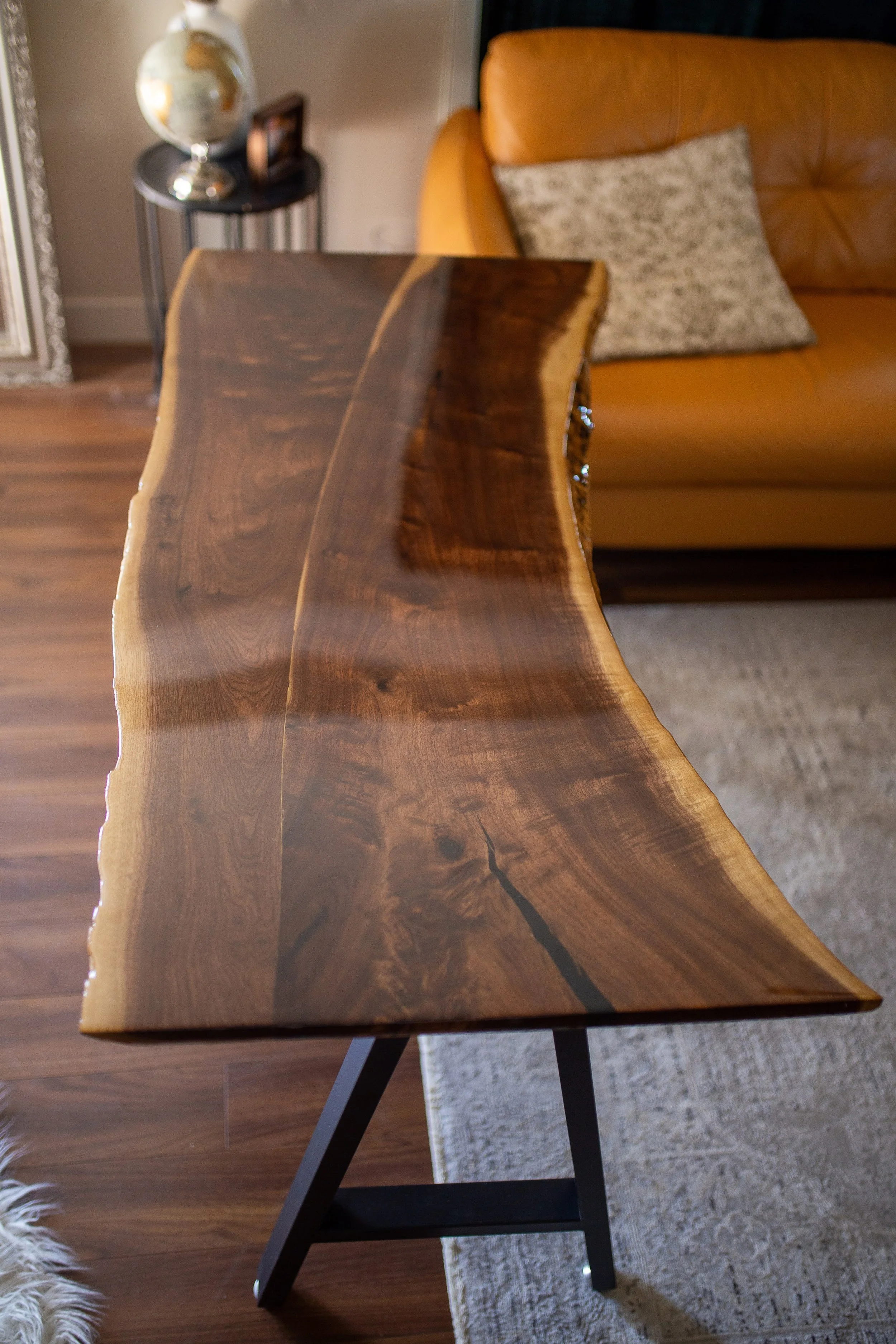 Live Edge Walnut Desk w/ Epoxy Top Coat