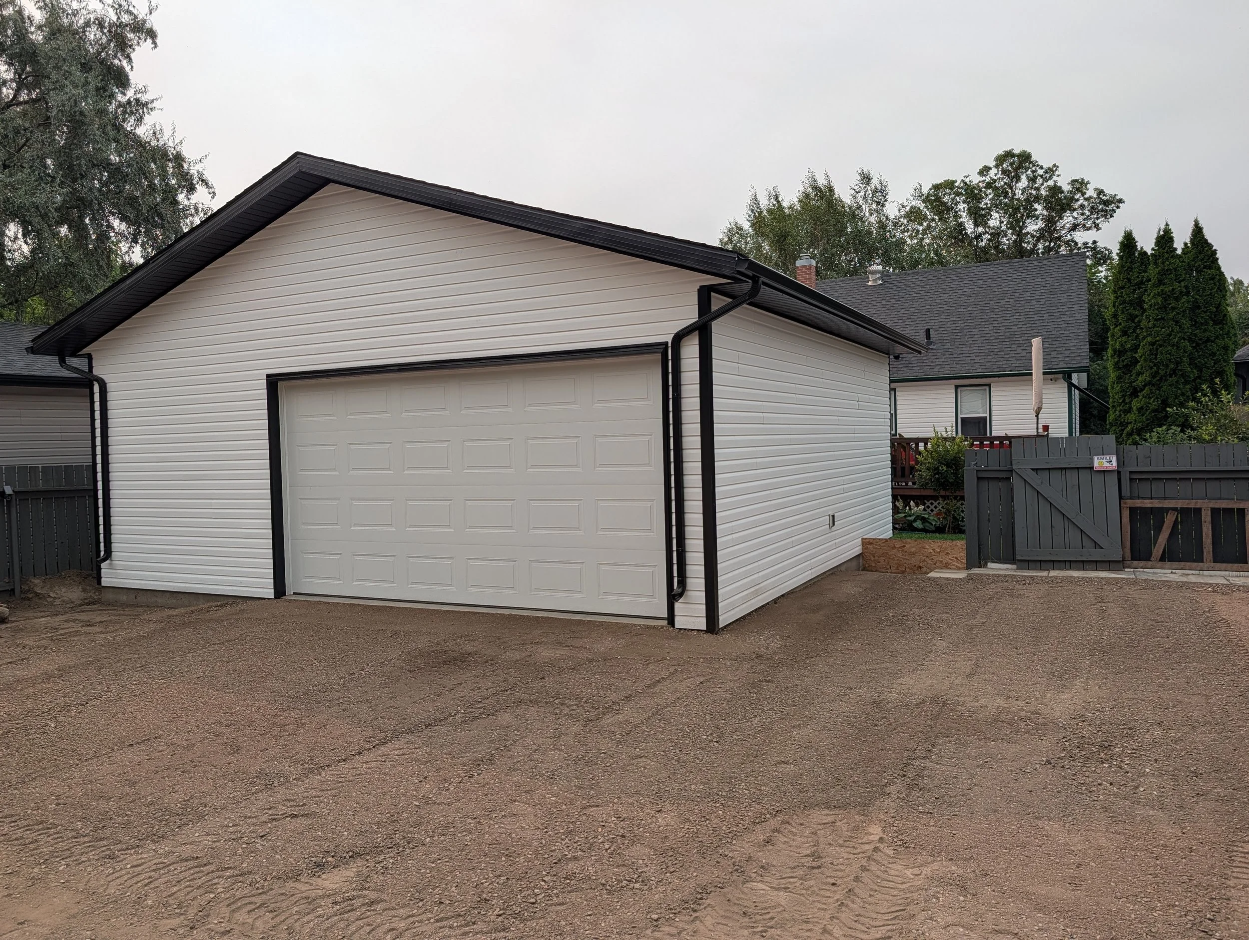 Newly built garage 