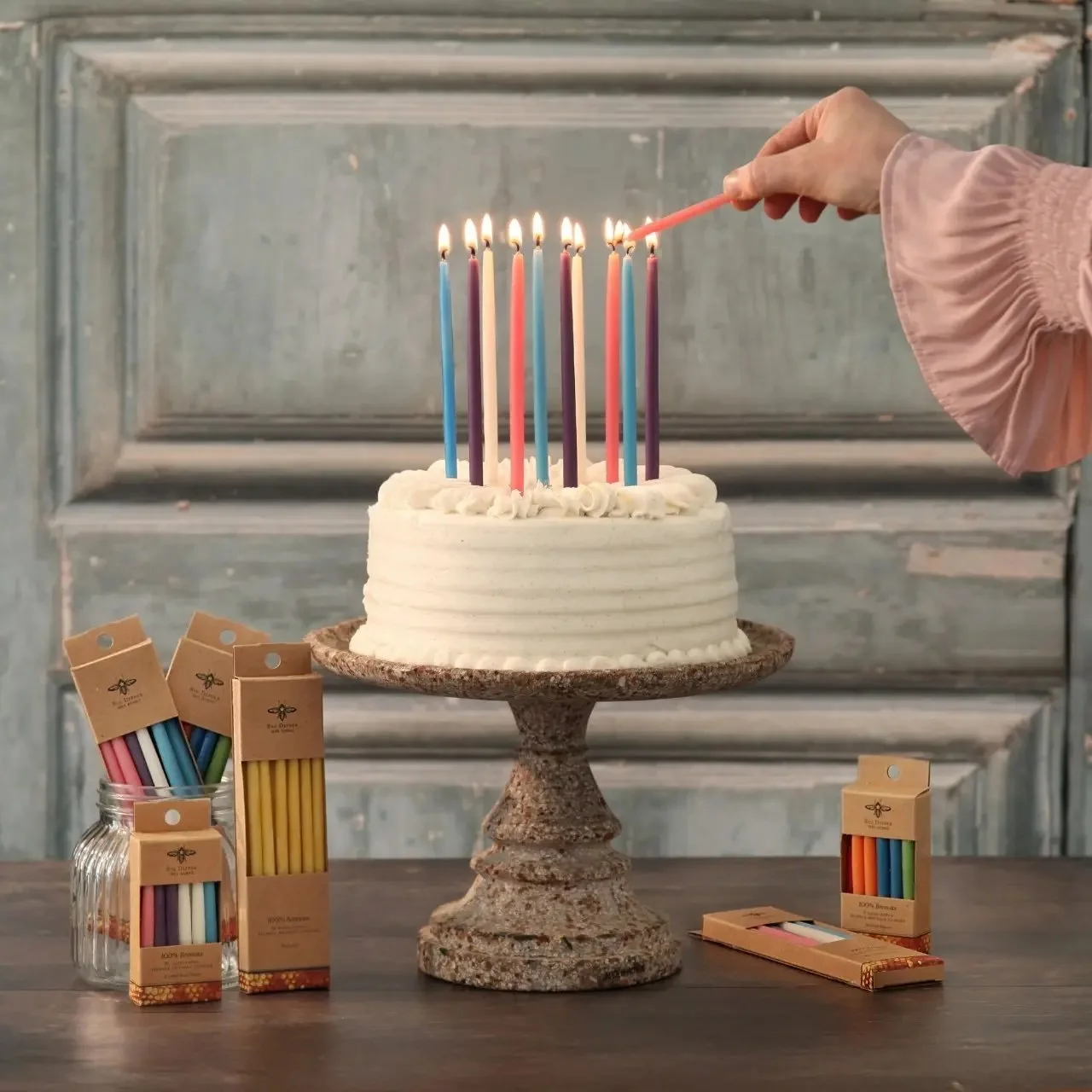 100% Pure Beeswax Birthday Candles