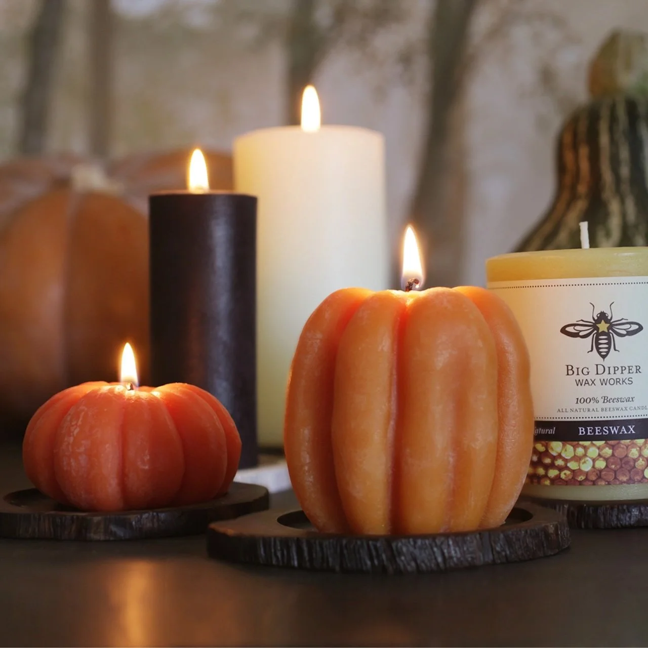 100% Pure Beeswax Pumpkin Candle