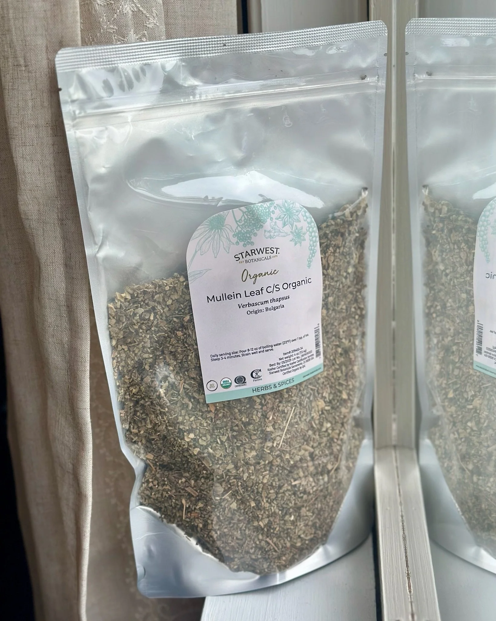 Organic Mullein Leaf (Cut & Sifted)
