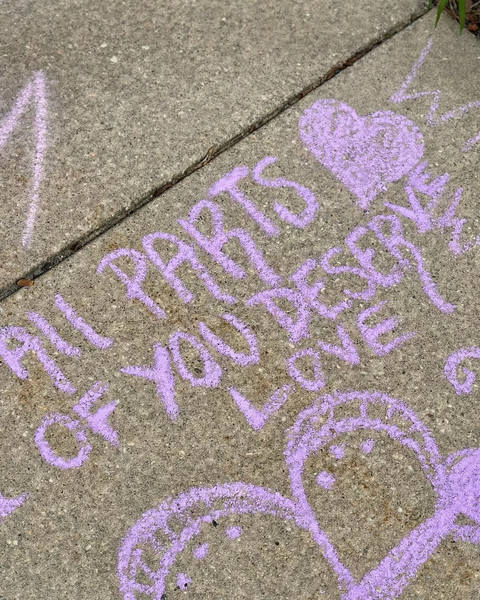 Chalk the walk for recovery.