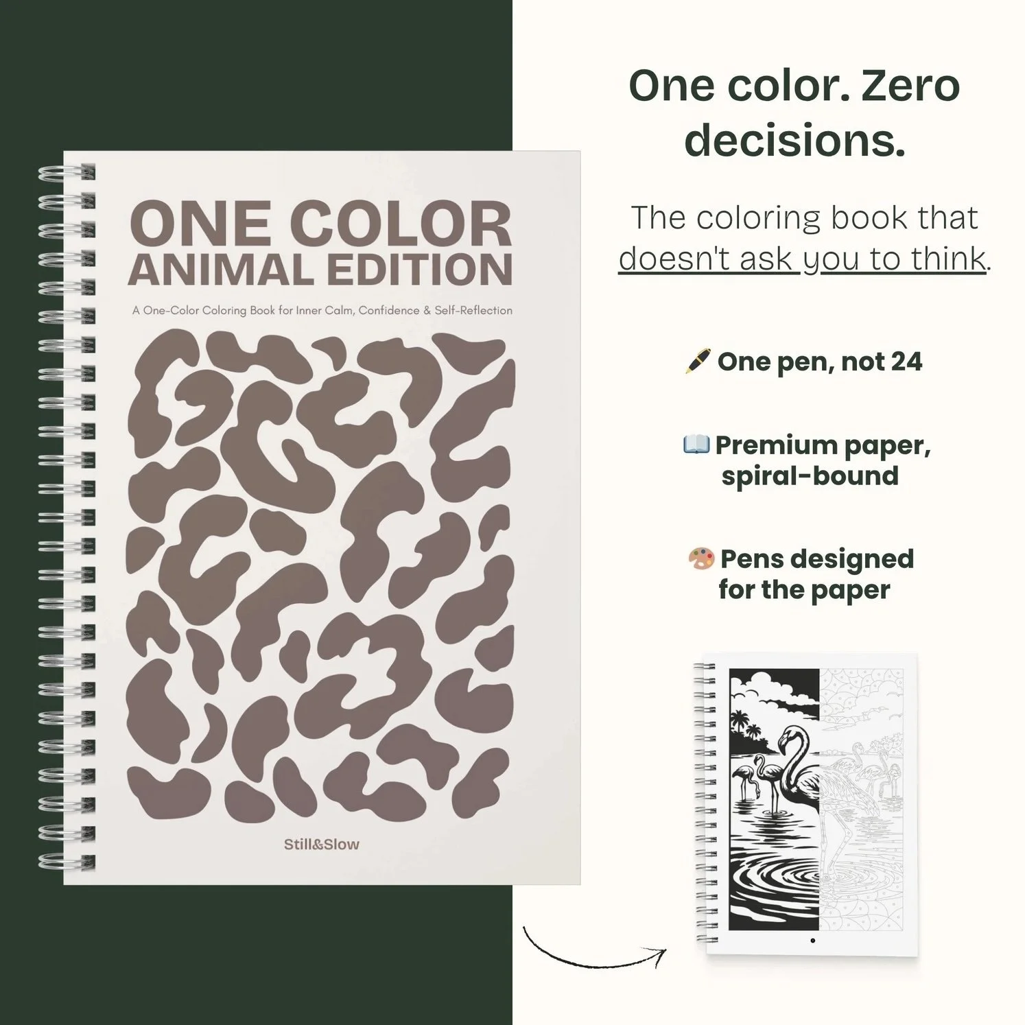 One Color Coloring Book | Animal Edition