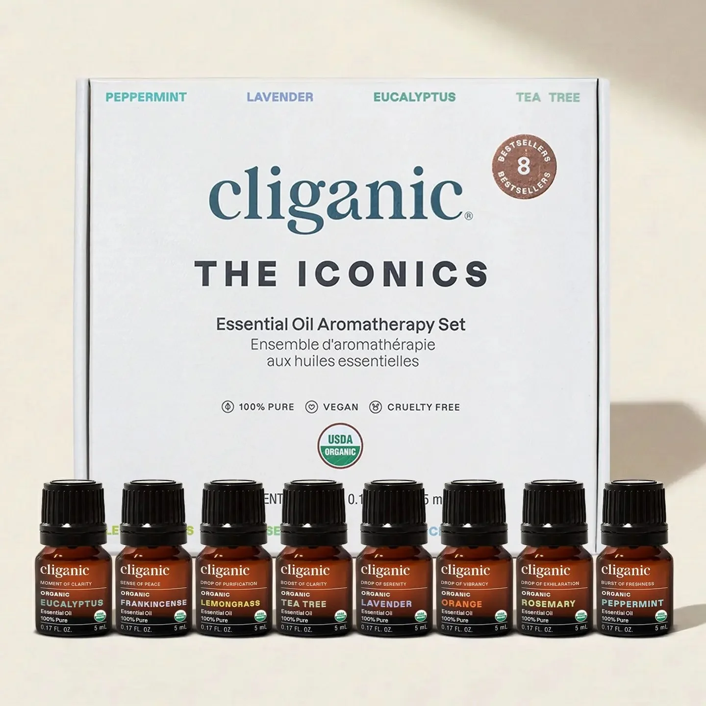 The Iconics: Organic Essential Oil Aromatherapy Set