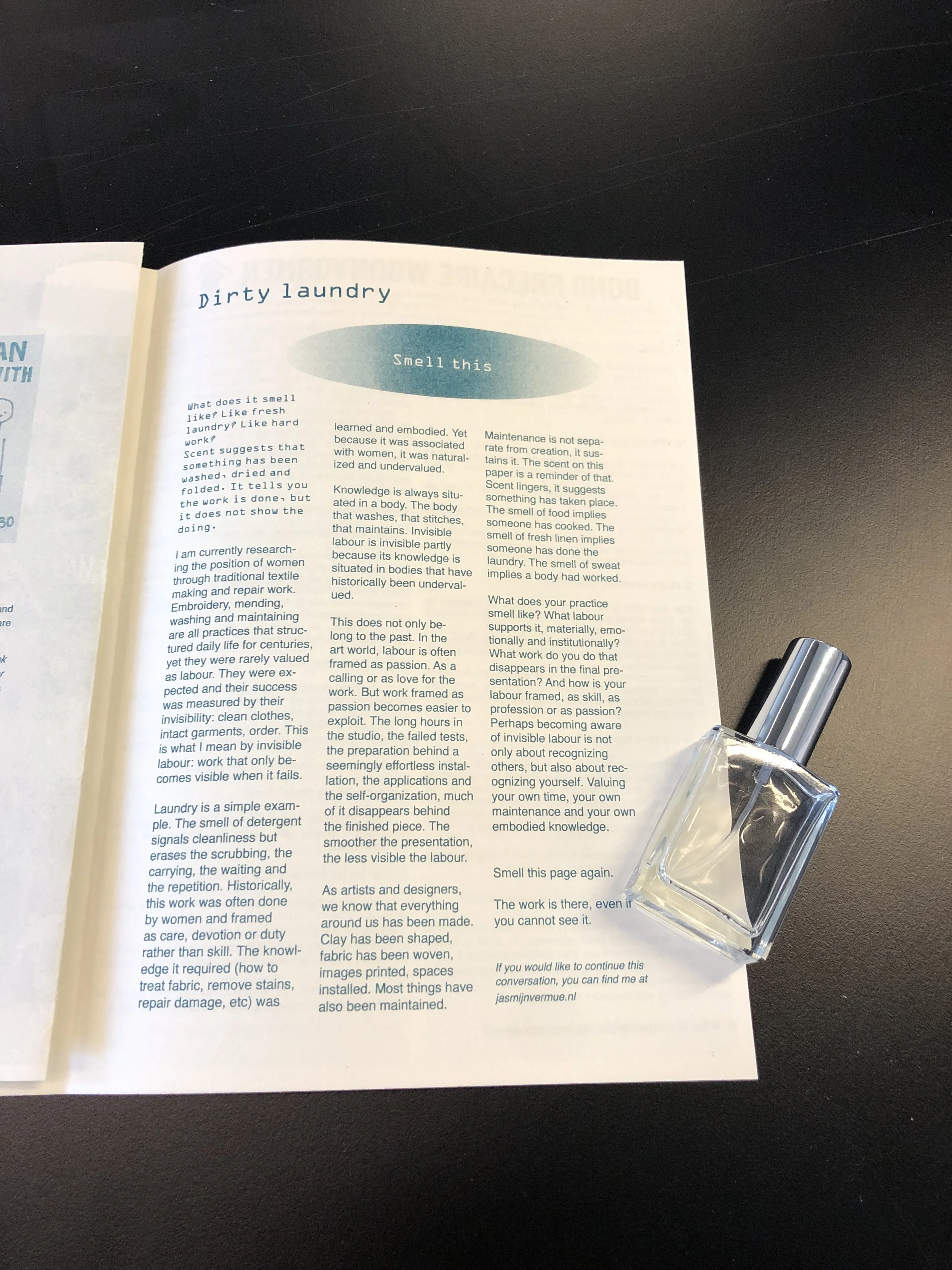 Printed Piet with essay and custom perfume