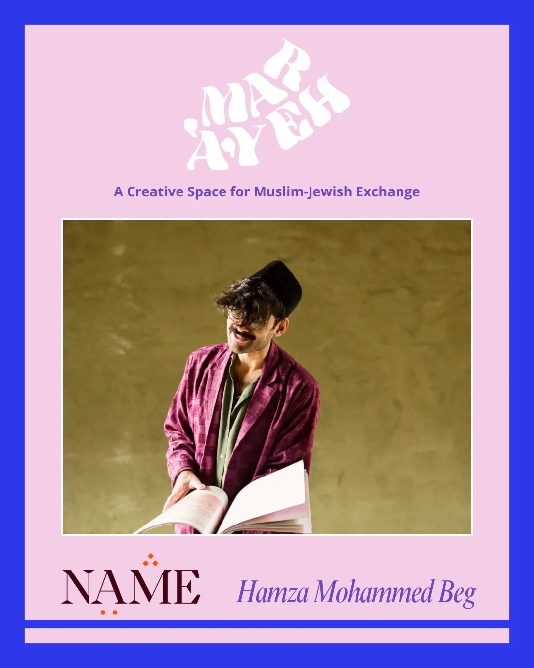 MEET OUR FELLOW: Hamza Mohammed Beg 

Hamza Mohammed Beg is a Muslim artist whose practice unfolds across poetry, video, sound, and performance. His work is grounded in his training as a poet and shaped by an academic background in history, archival 