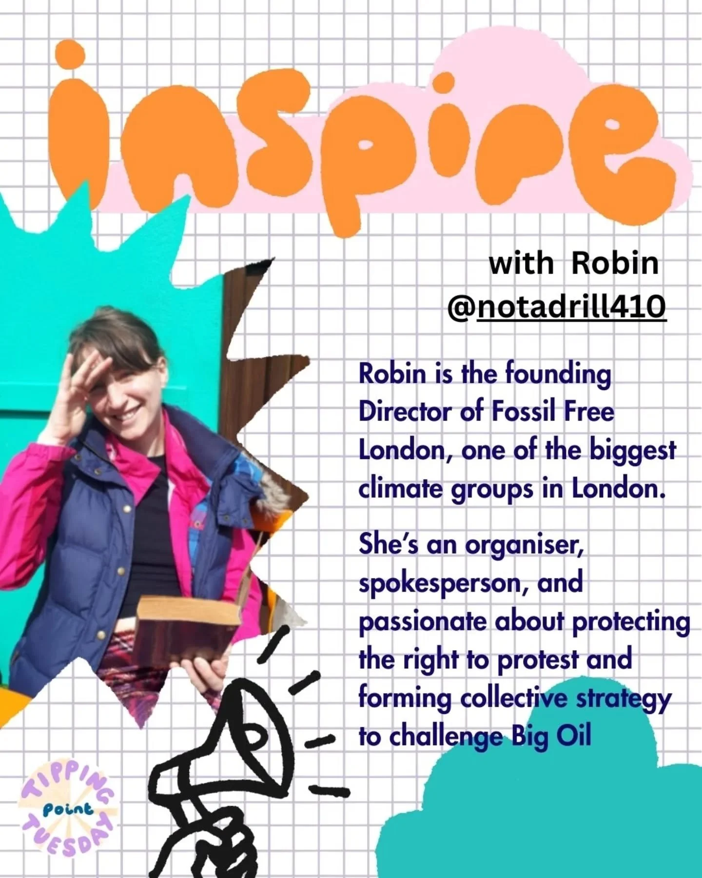 #tippingpointtuesday is back! We had a little rest over the summer and are now  super happy to have Robin @notadrill410 get us up and running again with some inspiration! 

If you follow @fossilfreelondon you will probably recognise Robin, as she is 