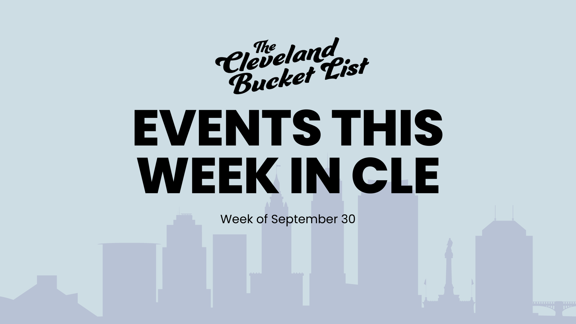 Events Week of September 30, 2024