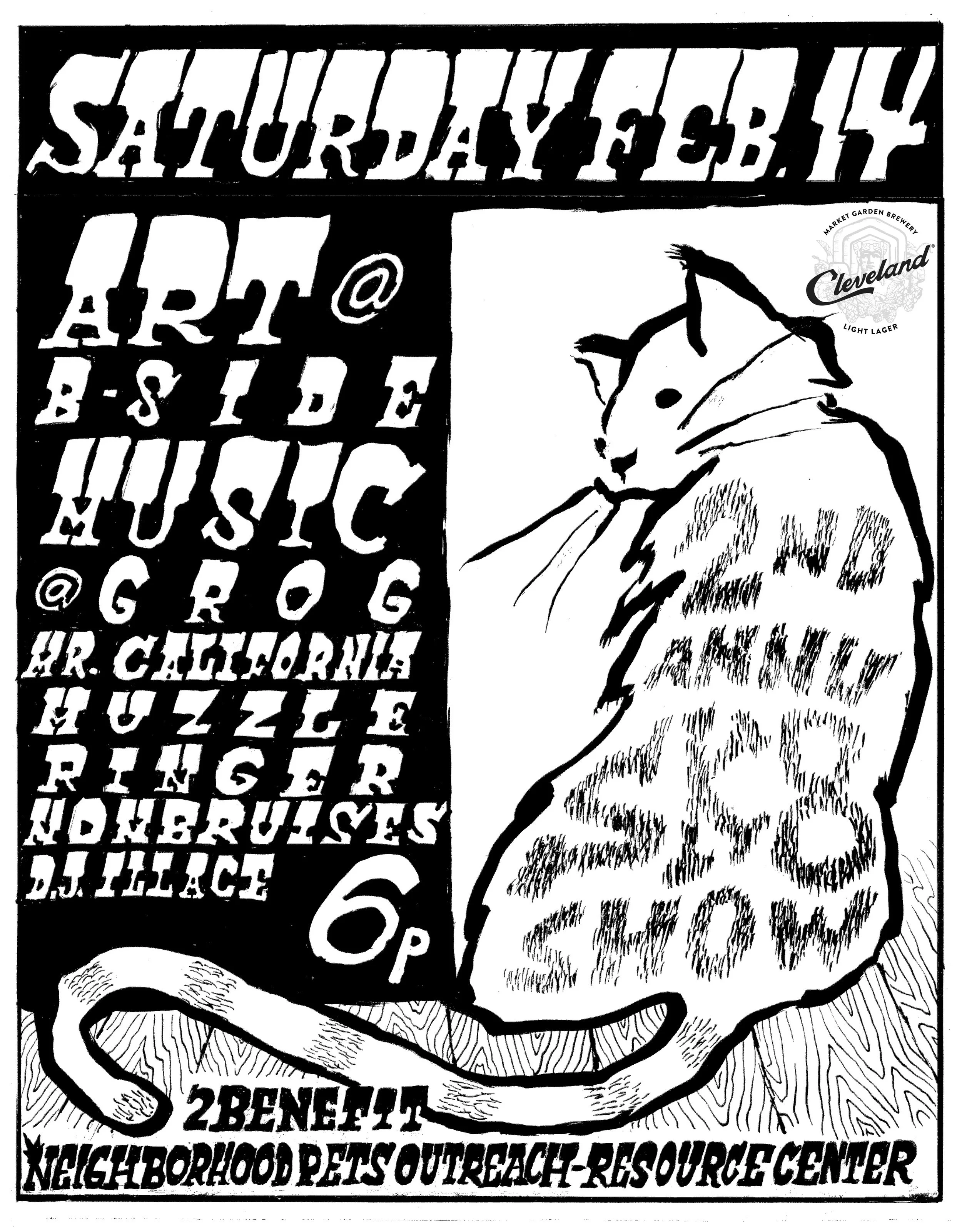 Sk8 Art Show w/ Muzzle, Mr. California, Ringer, Non Bruises - Benefit for Neighborhood Pets