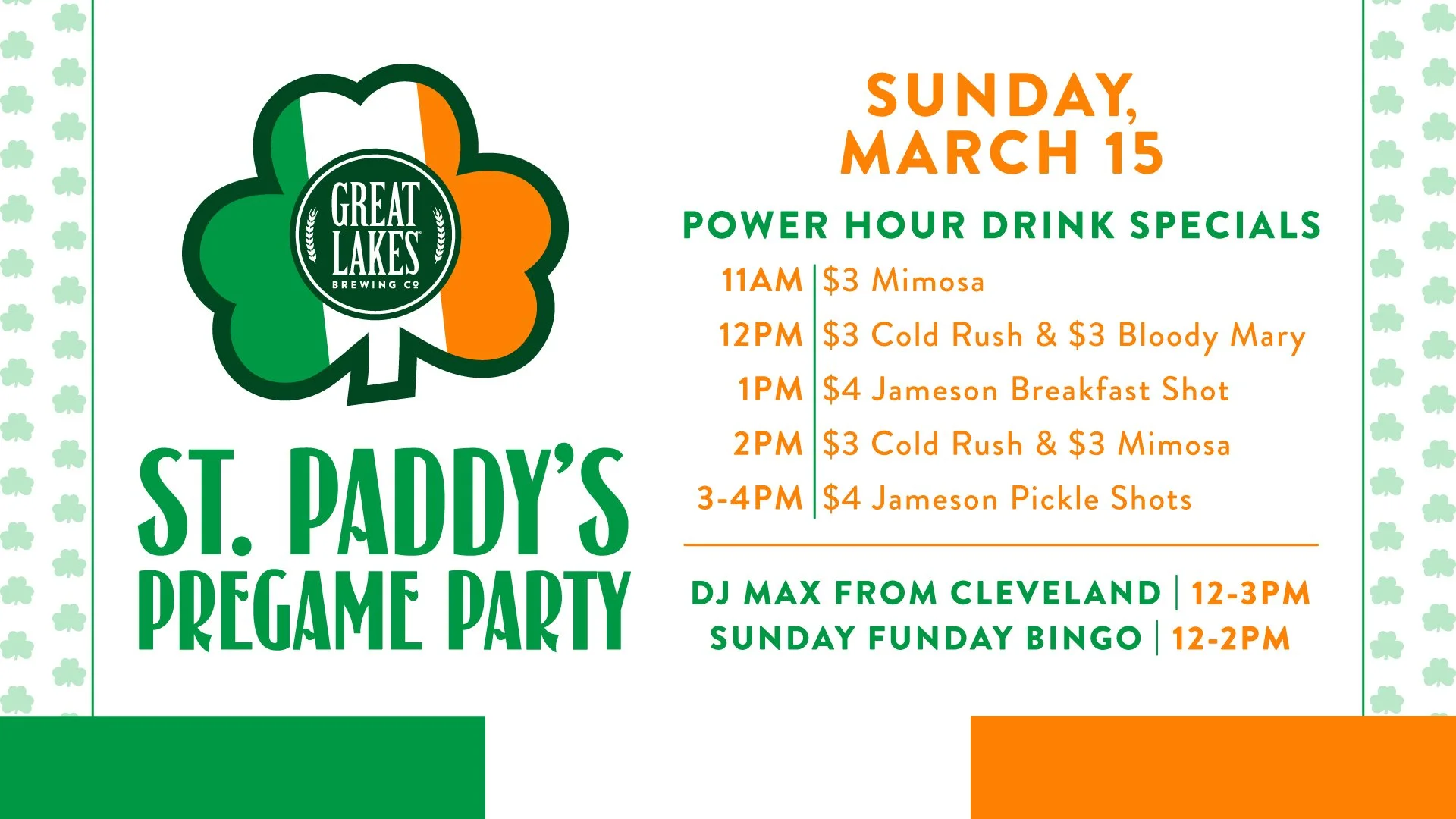 St. Paddy's Pregame Party at Great Lakes Brewing Company